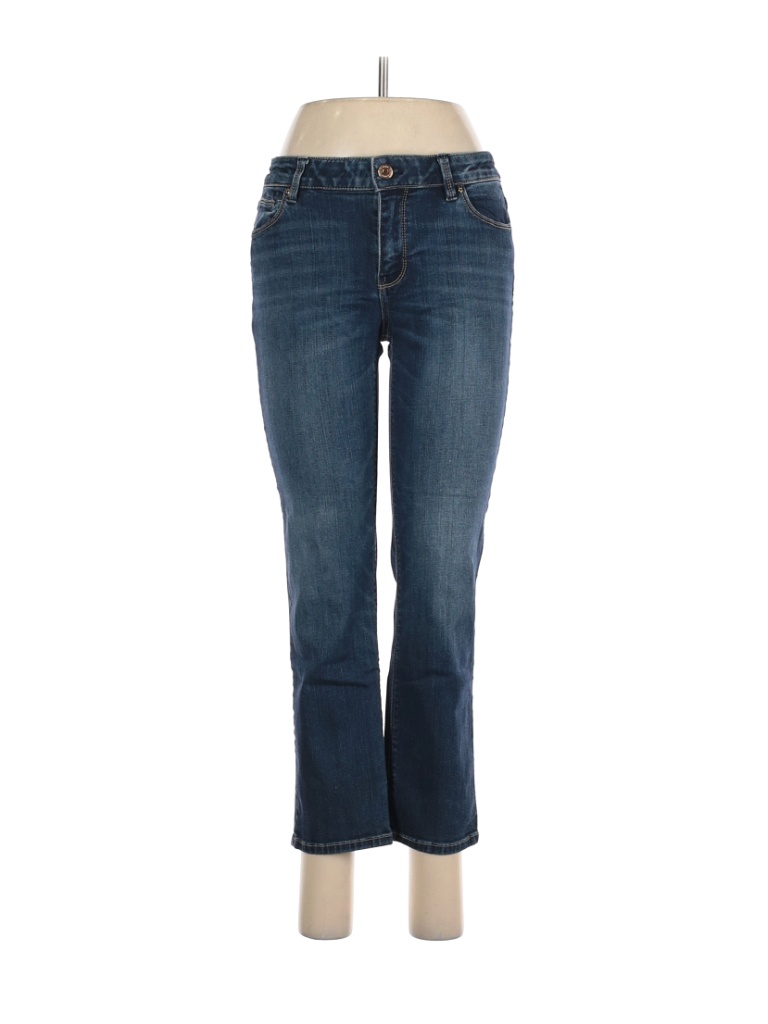 White House Black Market Solid Blue Jeans Size 6 - 69% off | thredUP