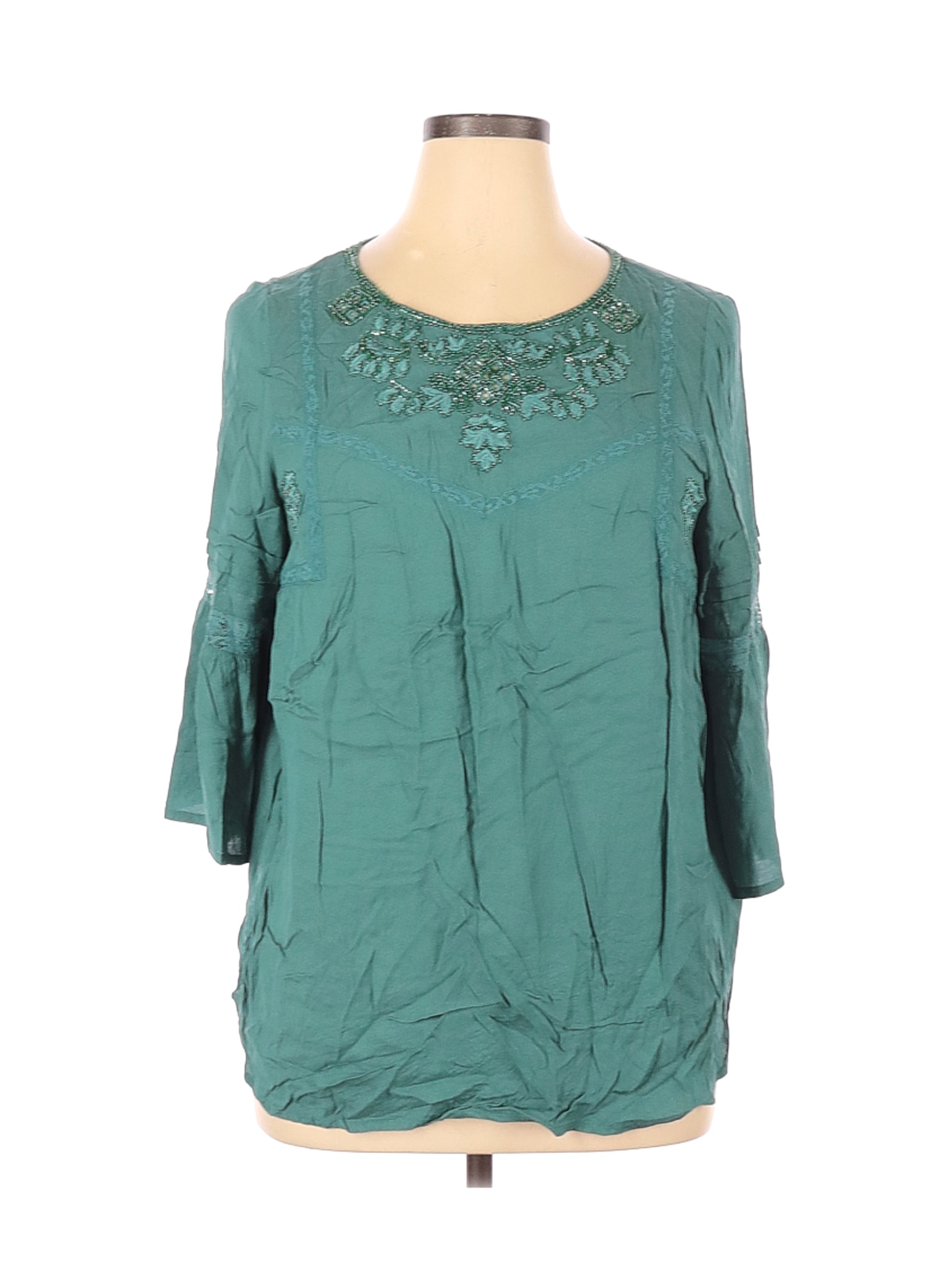 Monsoon Women Green Long Sleeve Blouse 16 | eBay