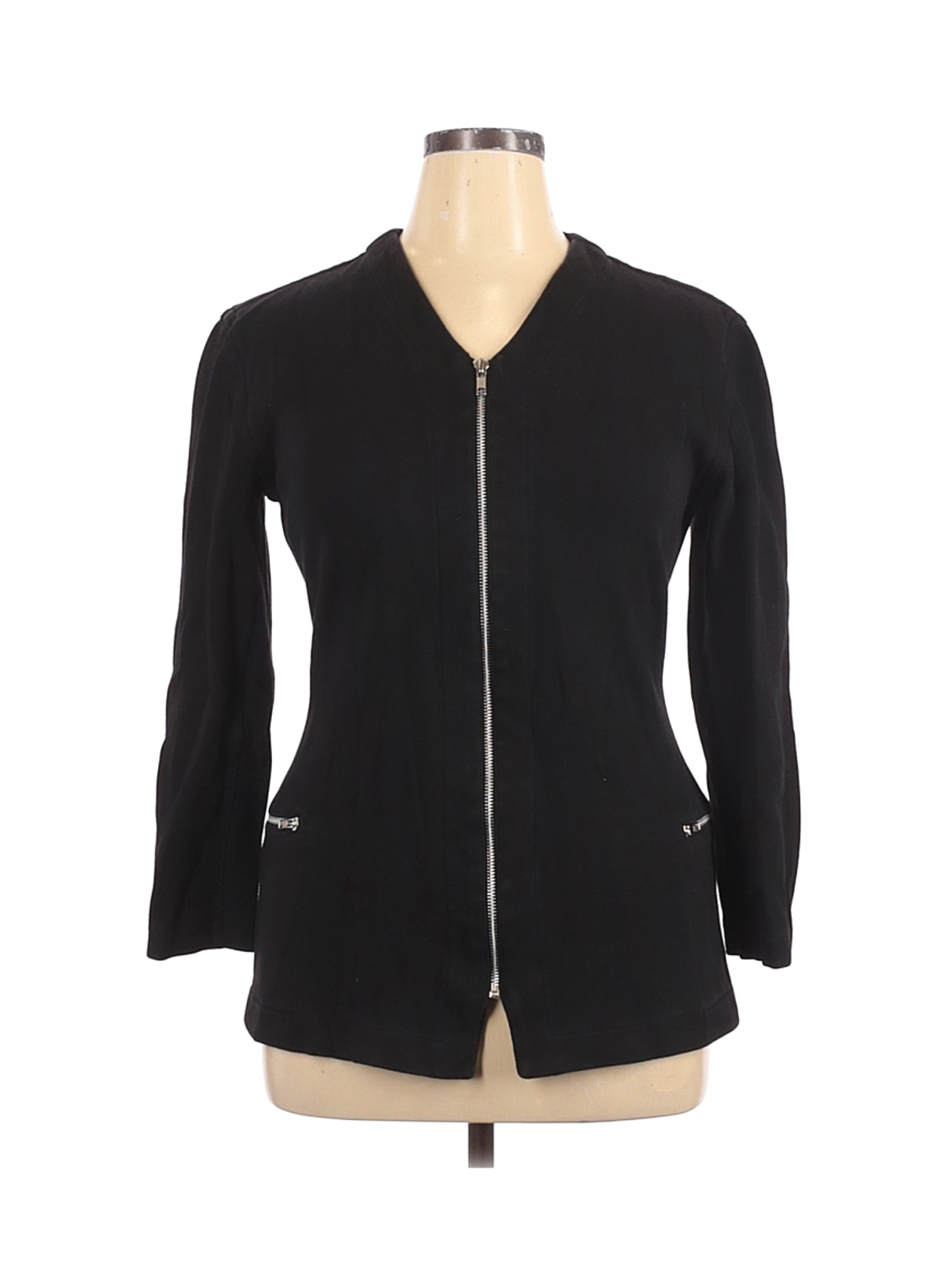 Adrienne Vittadini Women Black Jacket L | eBay