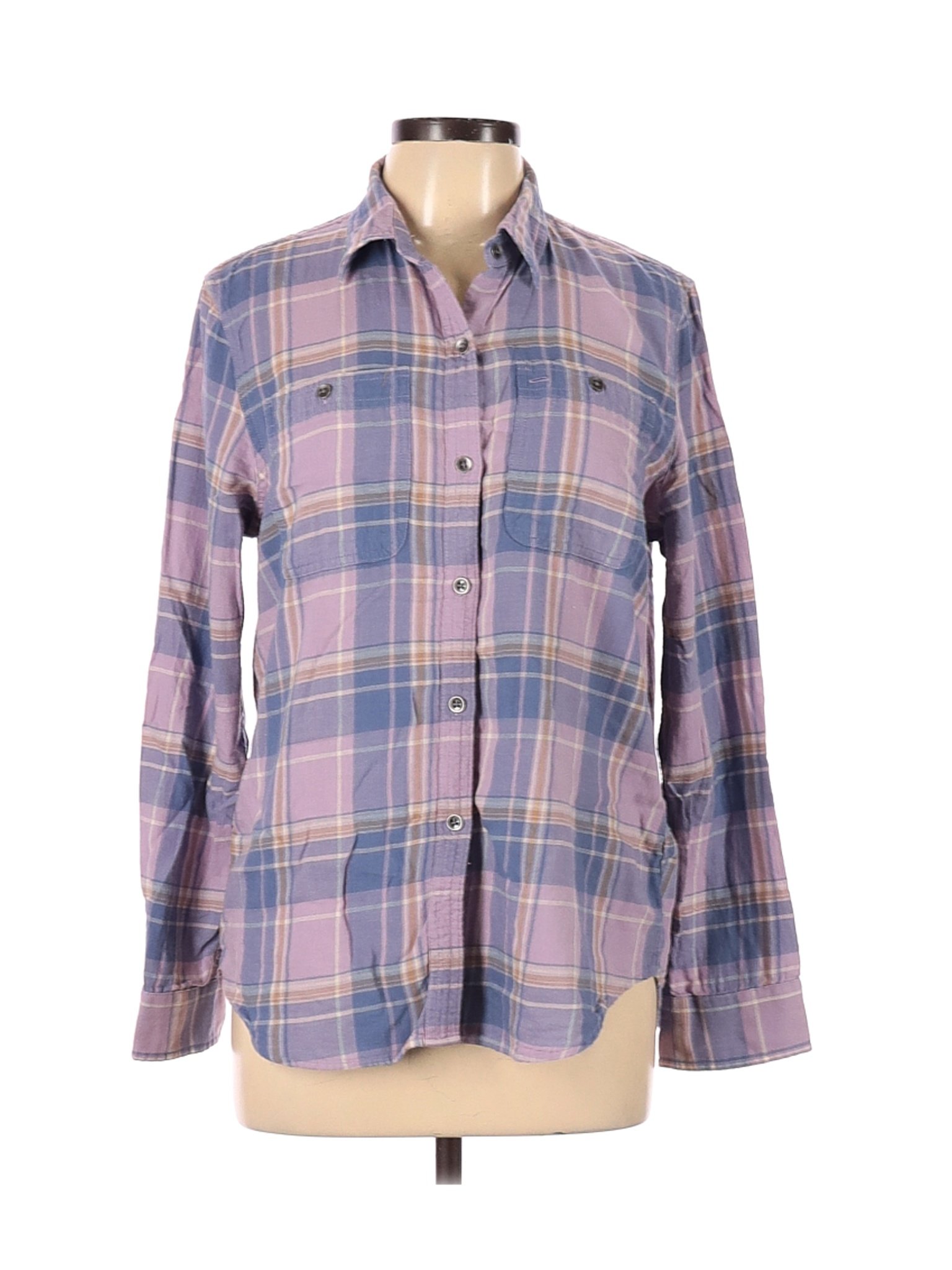 Chaps Women Purple Long Sleeve Button-Down Shirt L | eBay