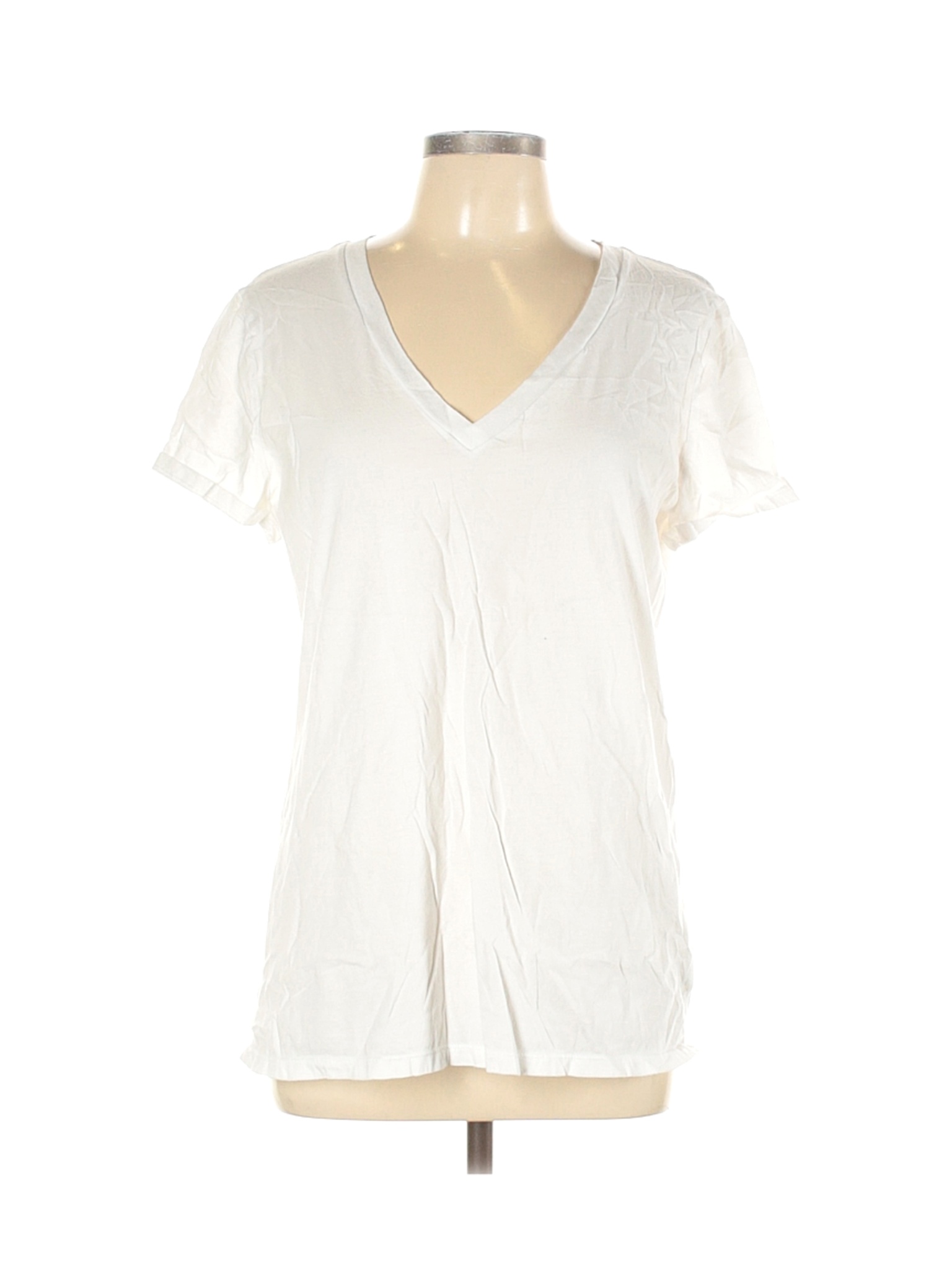 Gap Women White Short Sleeve T-Shirt L Tall | eBay