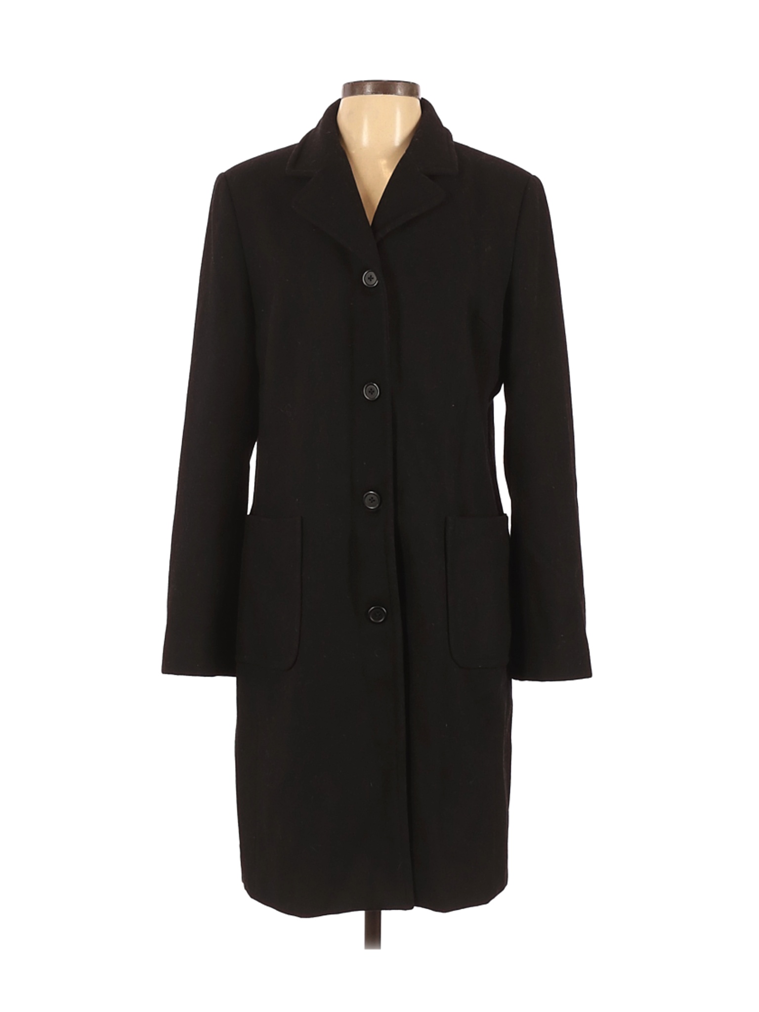 J.Crew Factory Store Women Black Wool Coat L | eBay