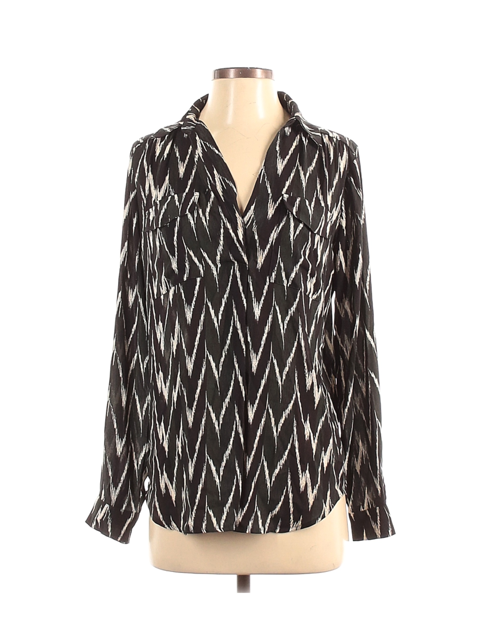 Ann Taylor Women Black Long Sleeve Blouse XS | eBay
