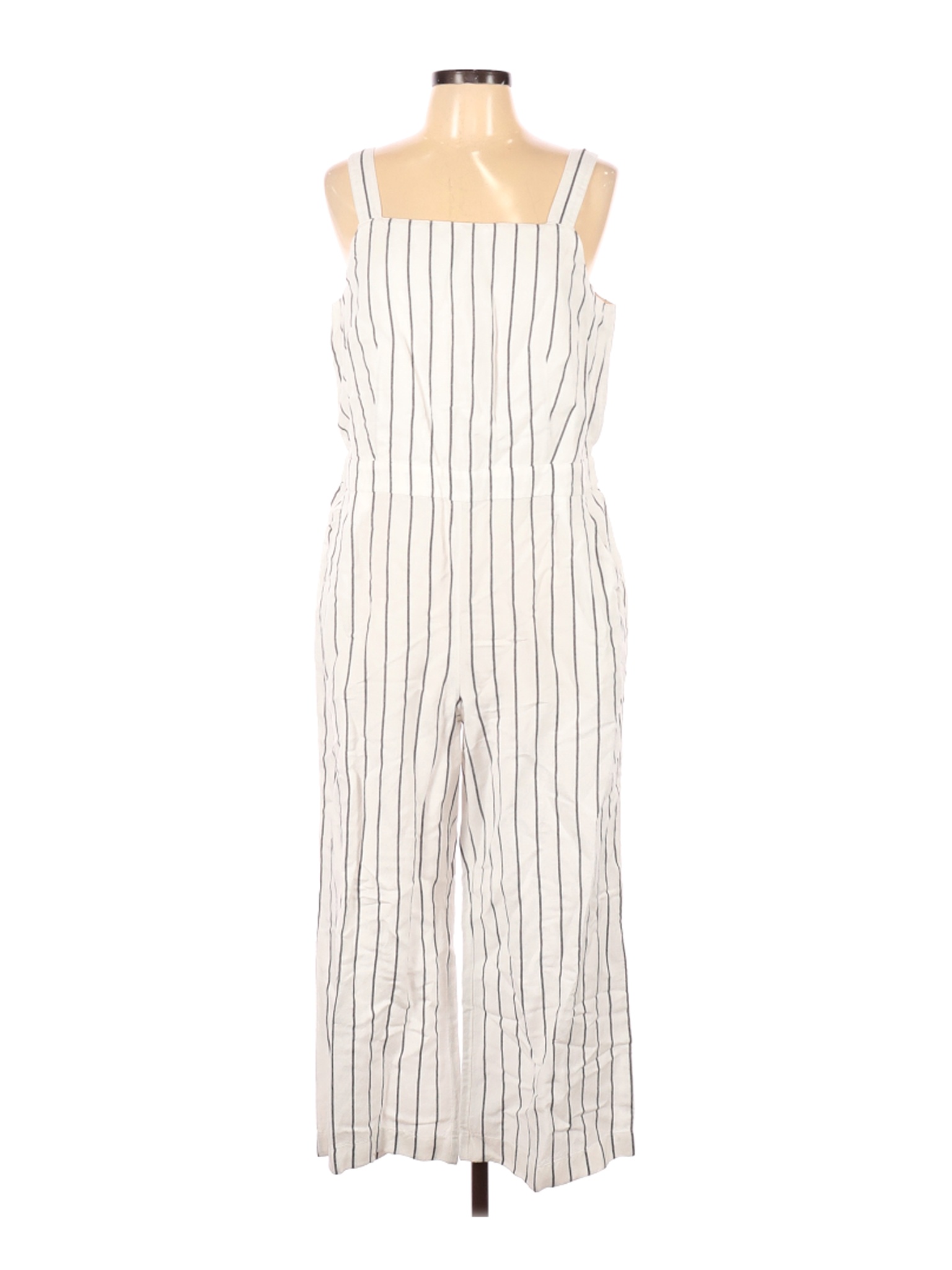 ann taylor white jumpsuit