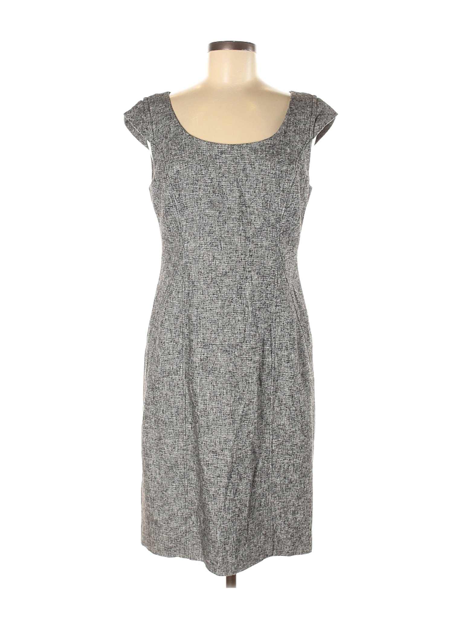 Ann Taylor Women Gray Casual Dress 8 | eBay