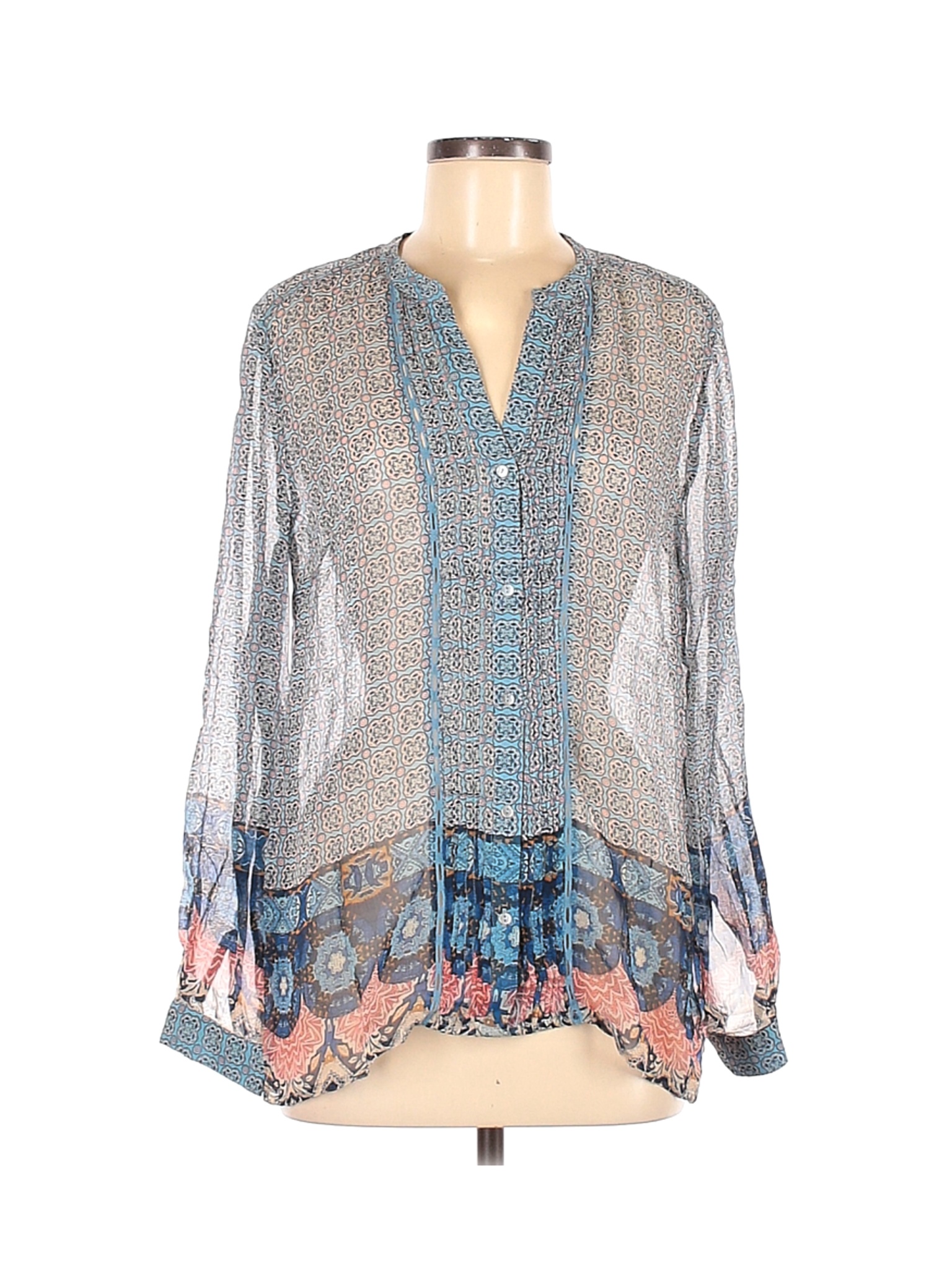 lucky brand long sleeve blouse