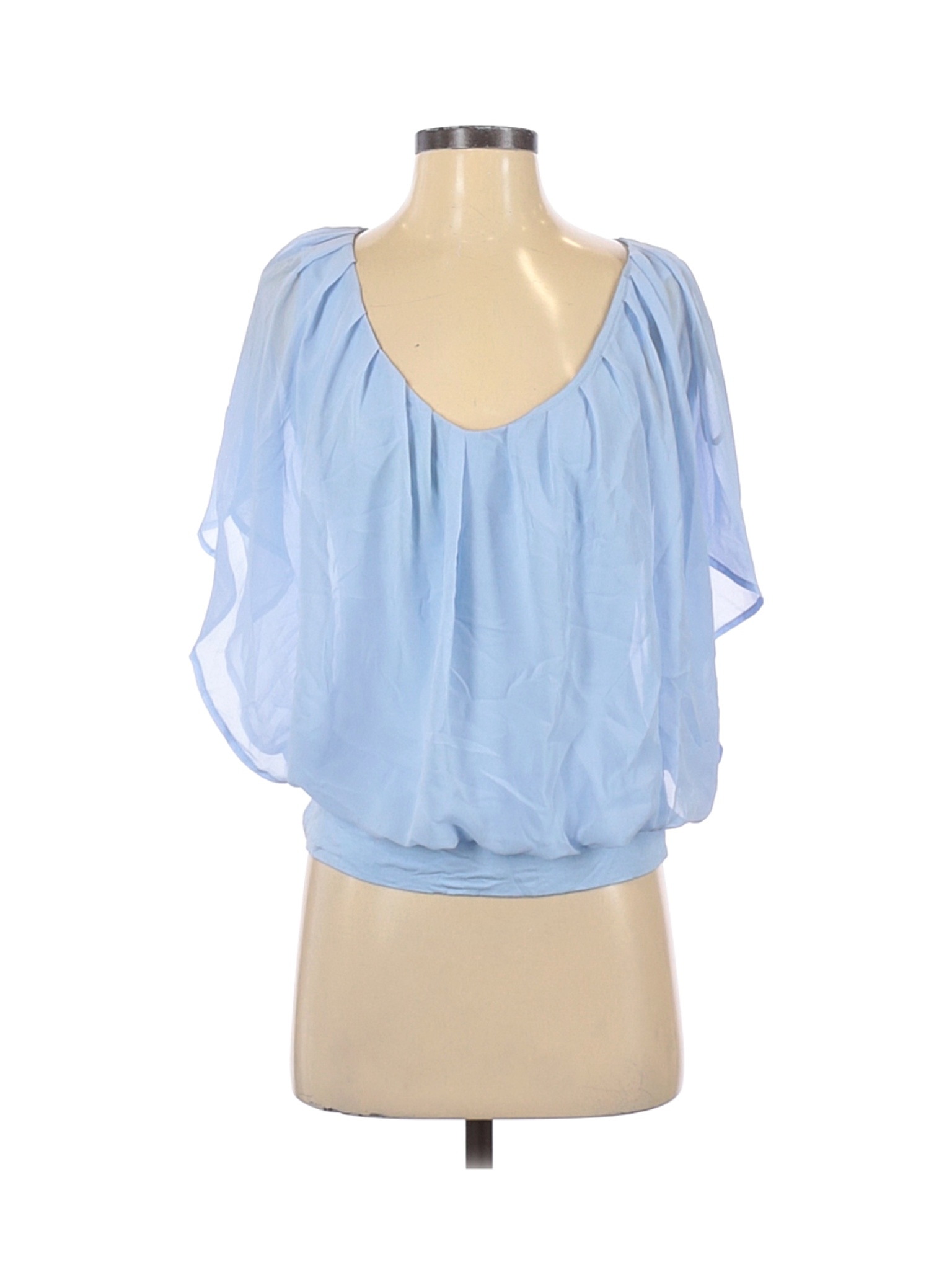 NWT Joseph A. Women Blue Short Sleeve Blouse S | eBay