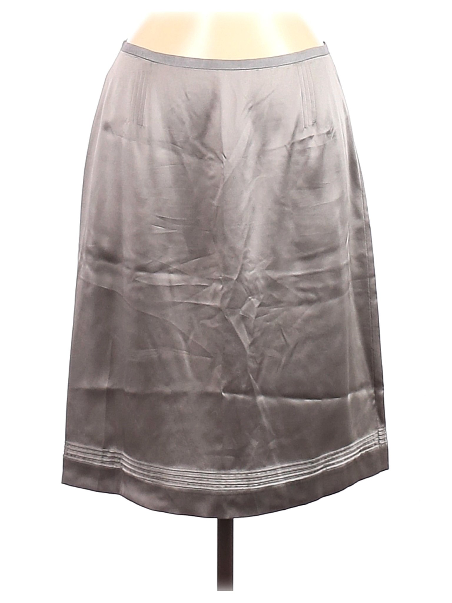 DKNY Women Gray Silk Skirt 6 | eBay