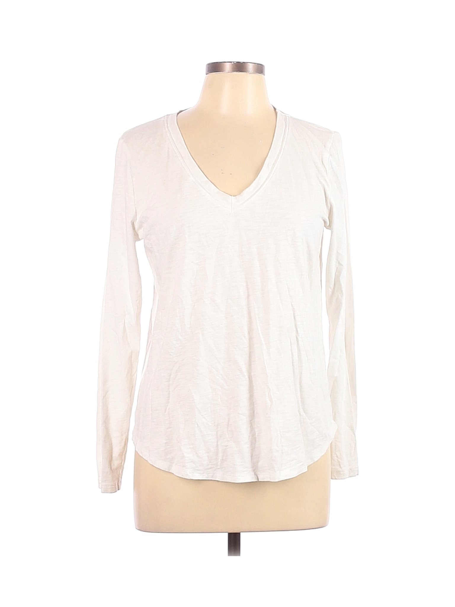 Aerie Women White Long Sleeve T-Shirt L | eBay