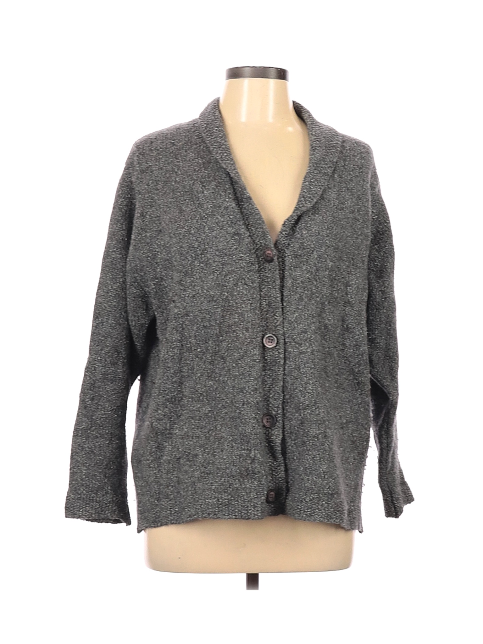L.L.Bean Women Gray Wool Cardigan L | eBay