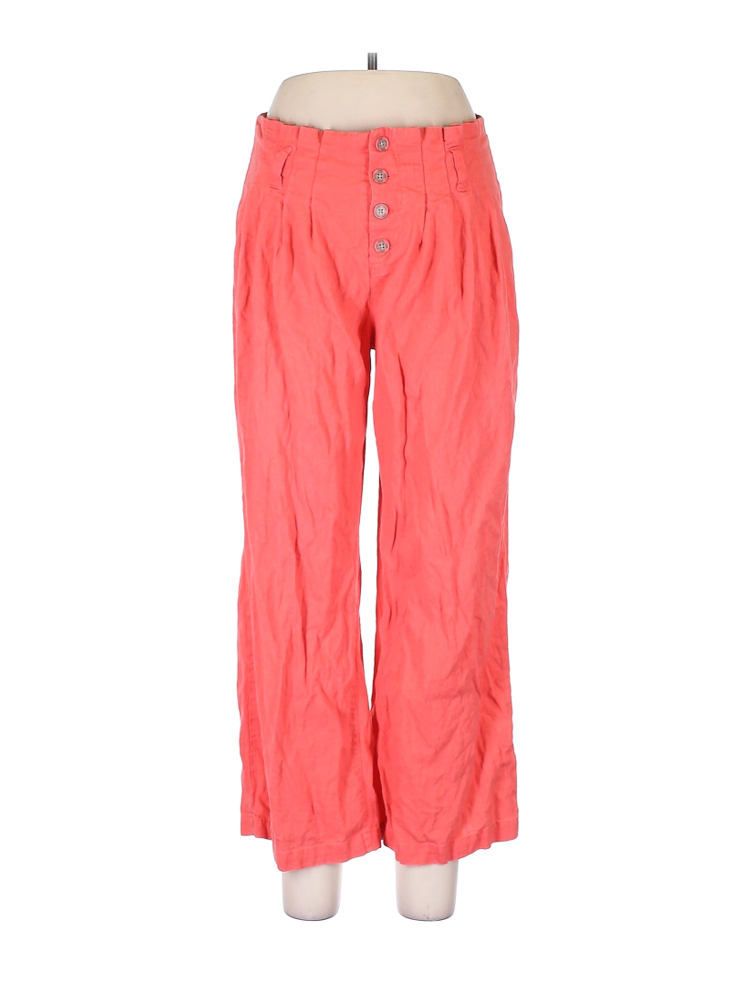 Definitions Women Pink Linen Pants 10 | eBay