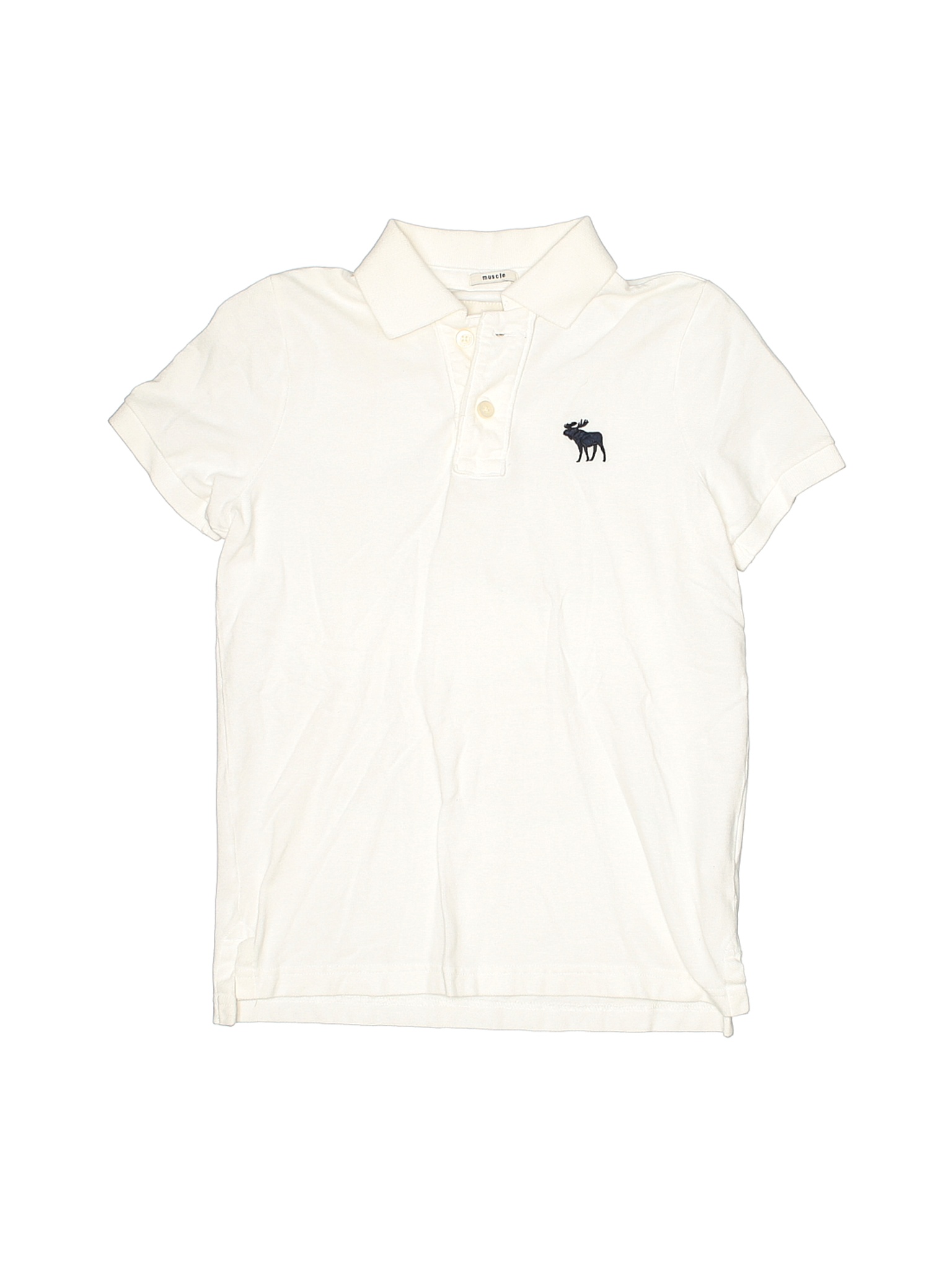 white abercrombie polo shirt