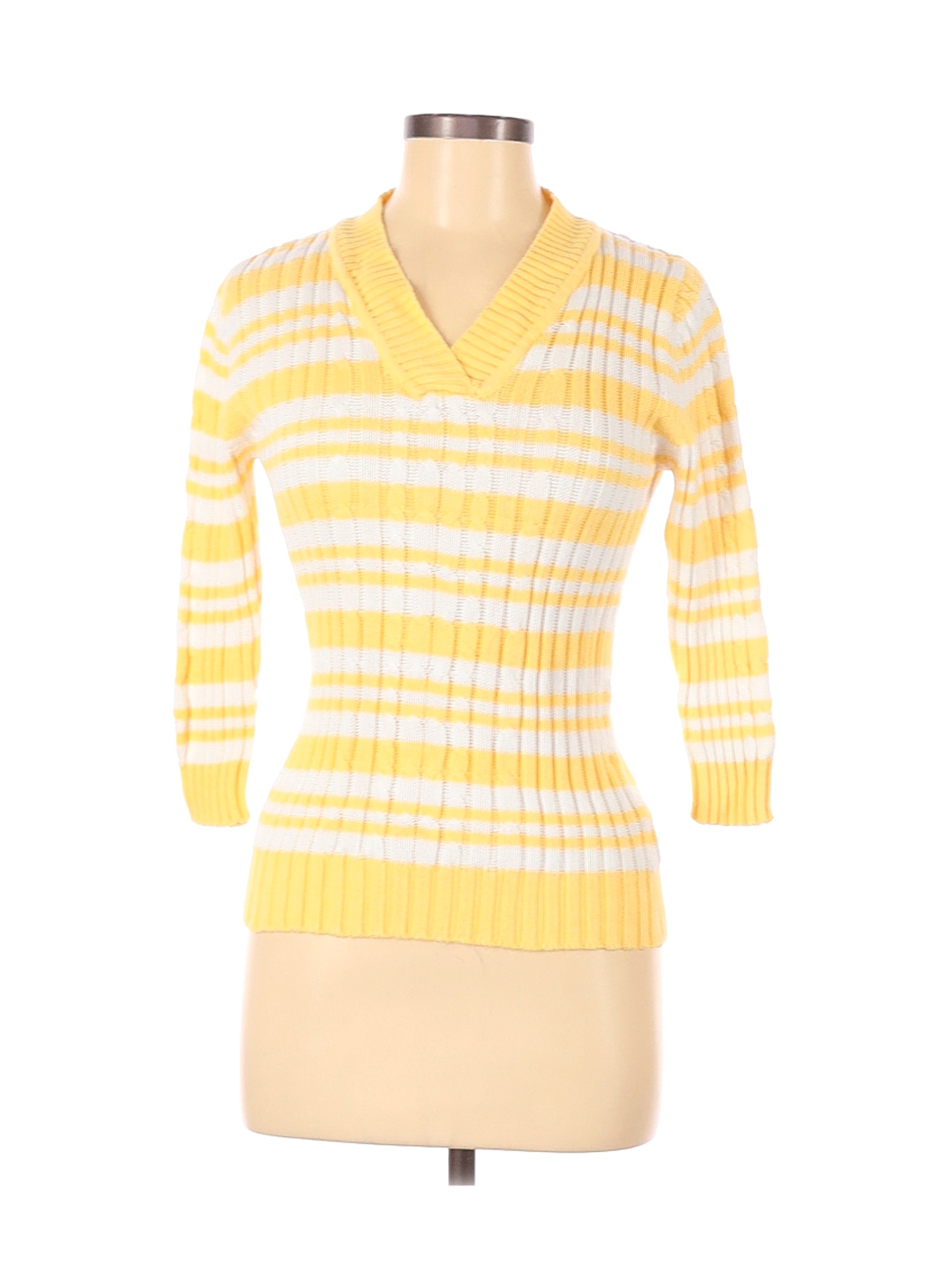 Faded Glory Women Yellow Pullover Sweater M | eBay