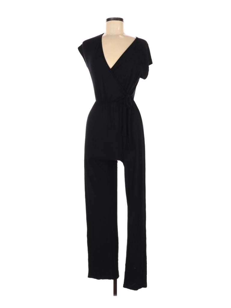 Caution to the Wind Solid Black Jumpsuit Size S - 56% off | thredUP