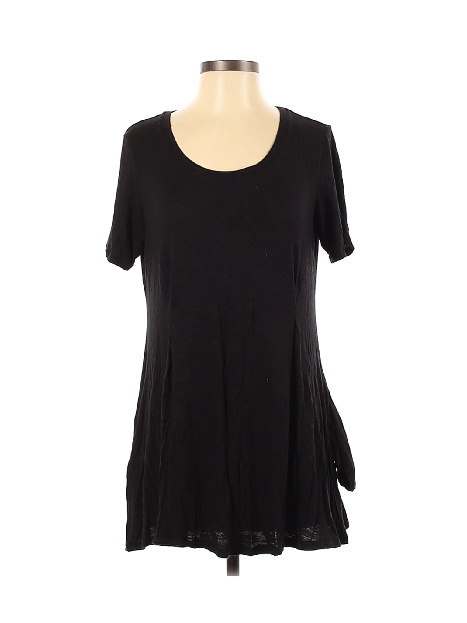 LOGO by Lori Goldstein Women Black Short Sleeve T-Shirt M | eBay