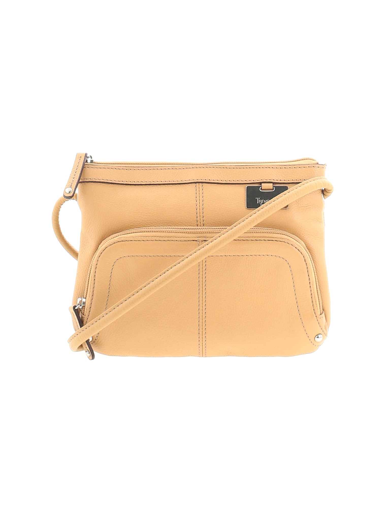 Tignanello Women Orange Leather Crossbody Bag One Size | eBay