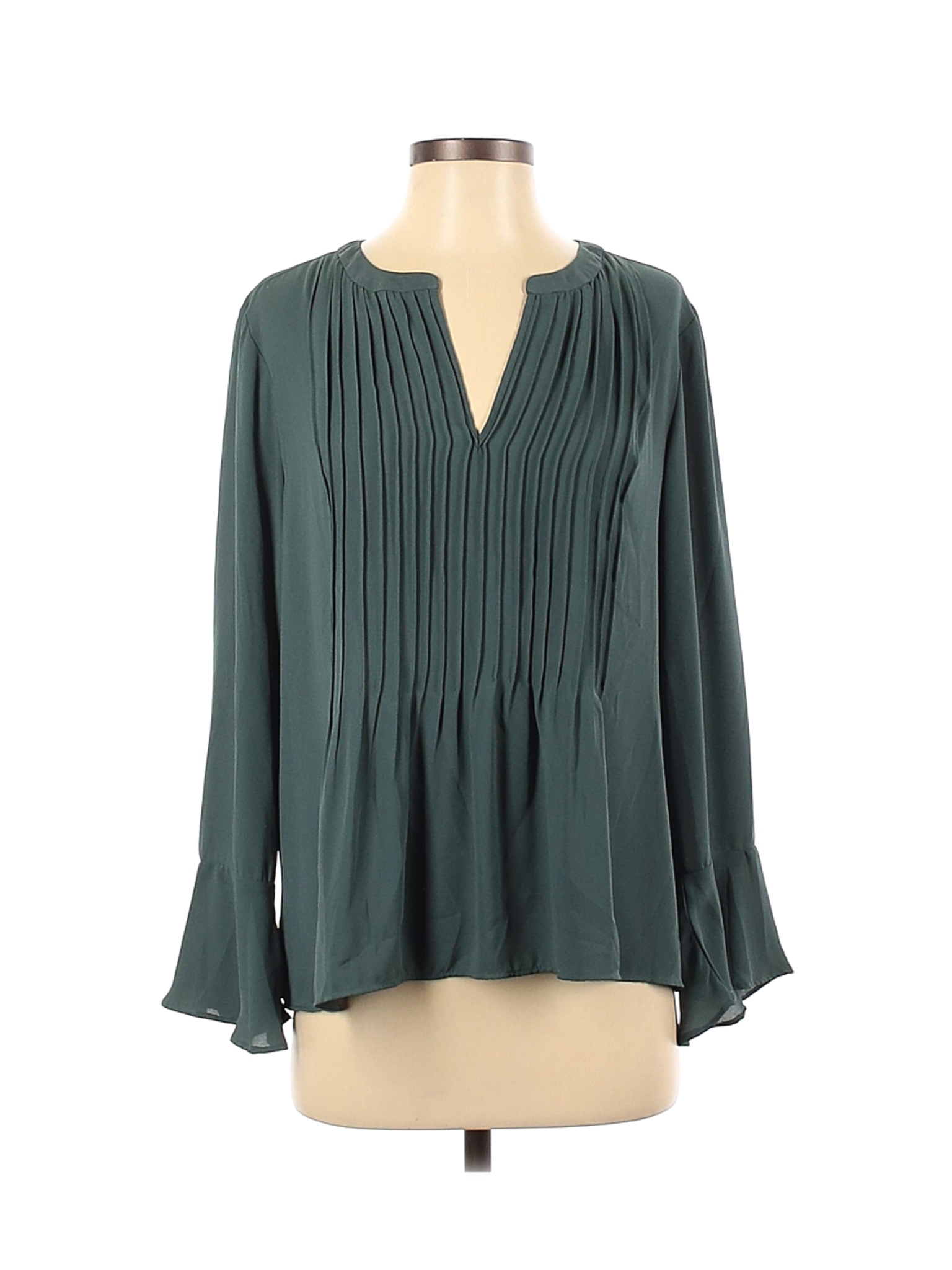 Ann Taylor Women Green Long Sleeve Blouse S | eBay