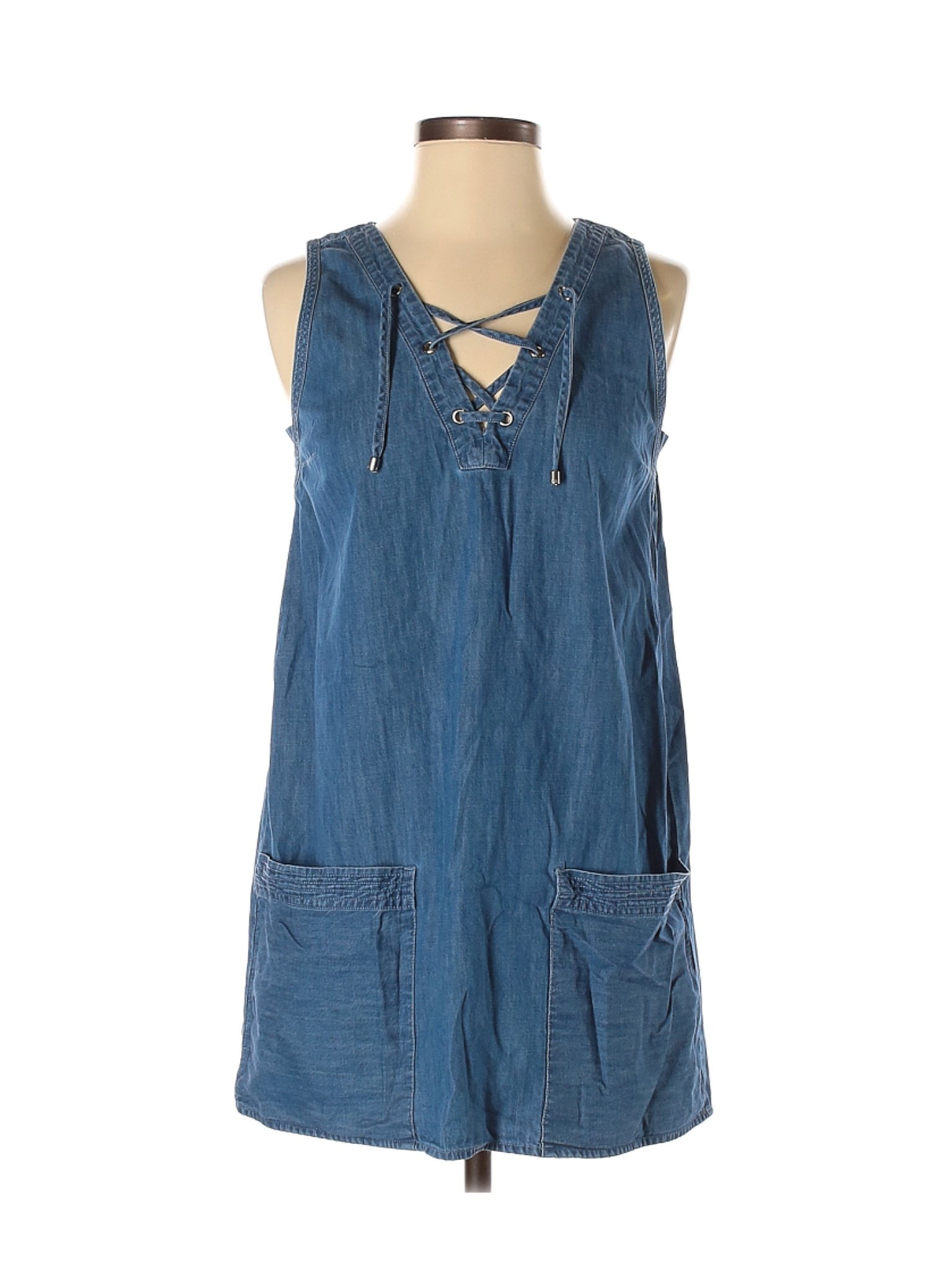 Abercrombie & Fitch Women Blue Casual Dress XS Plus | eBay