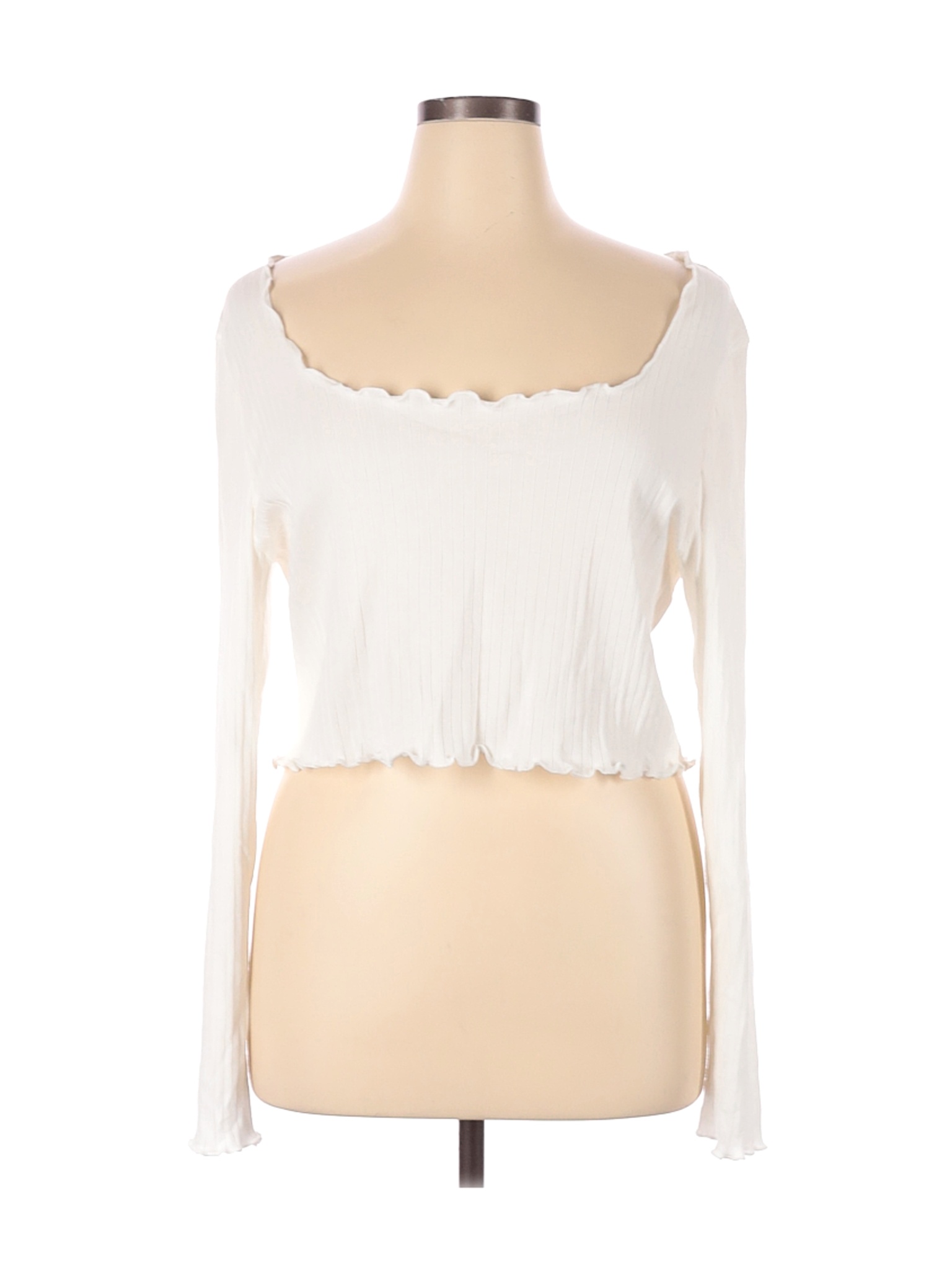 Shein Women White Long Sleeve Top 1X Plus | eBay