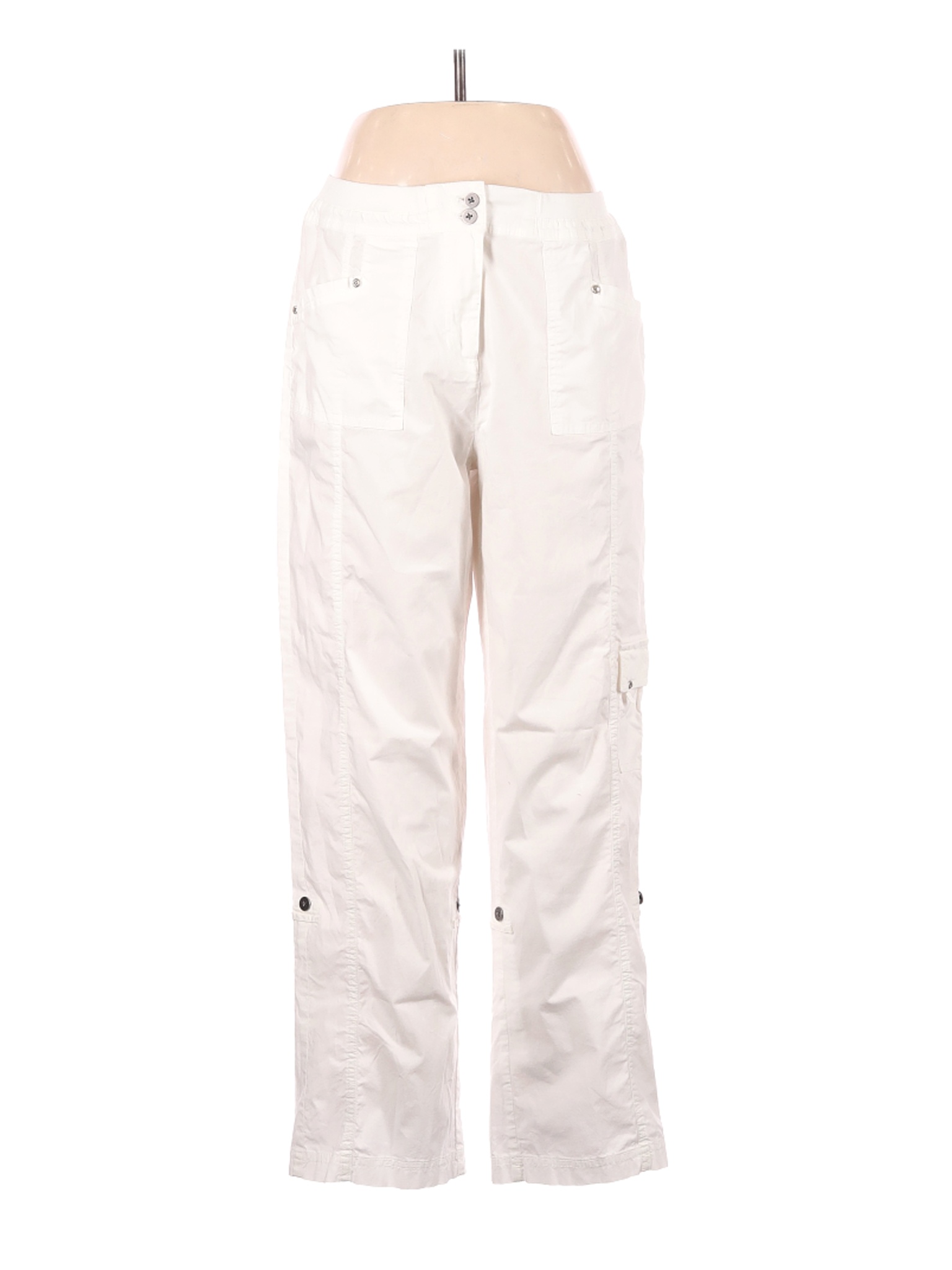 Laura Ashley Women White Cargo Pants 12 | eBay