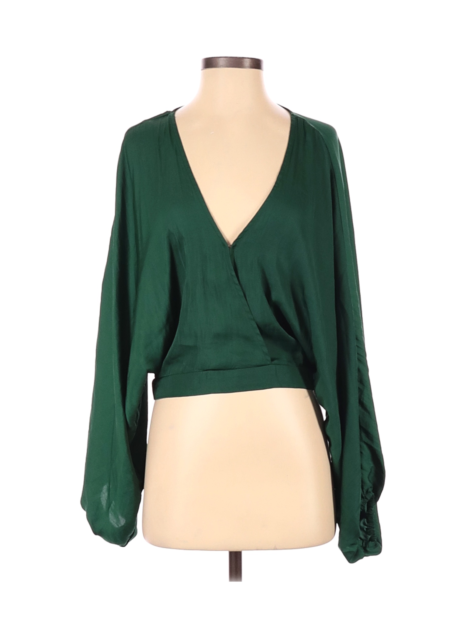 Mable Women Green Long Sleeve Blouse S | eBay
