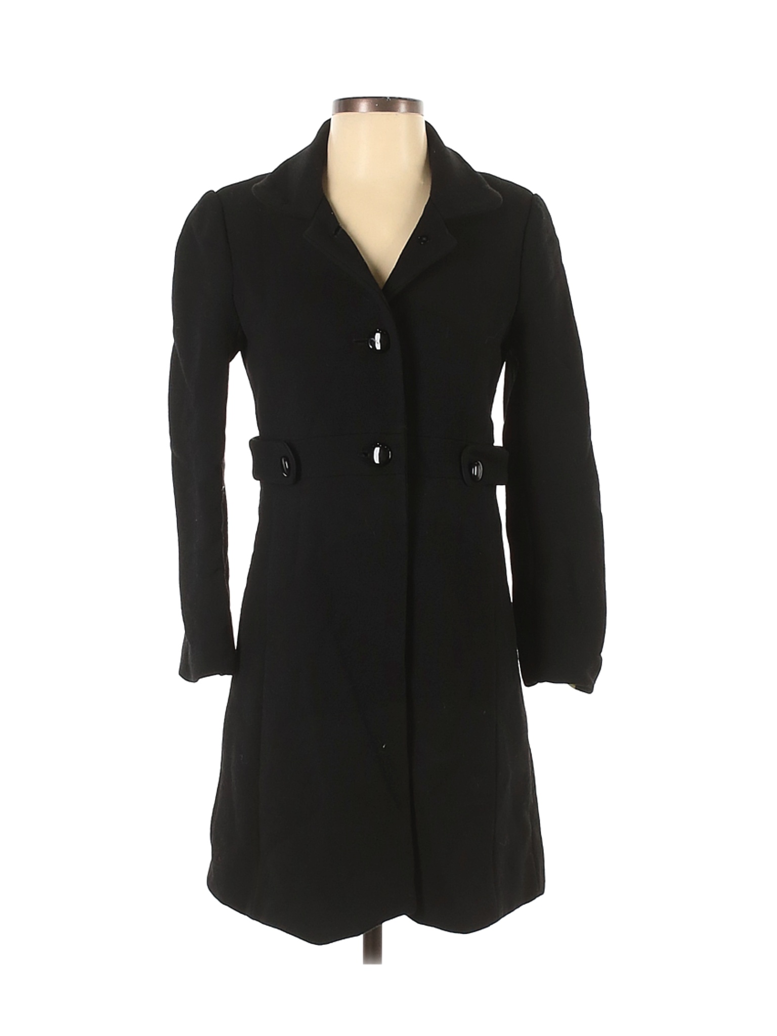 J.Crew Women Black Wool Coat 2 | eBay