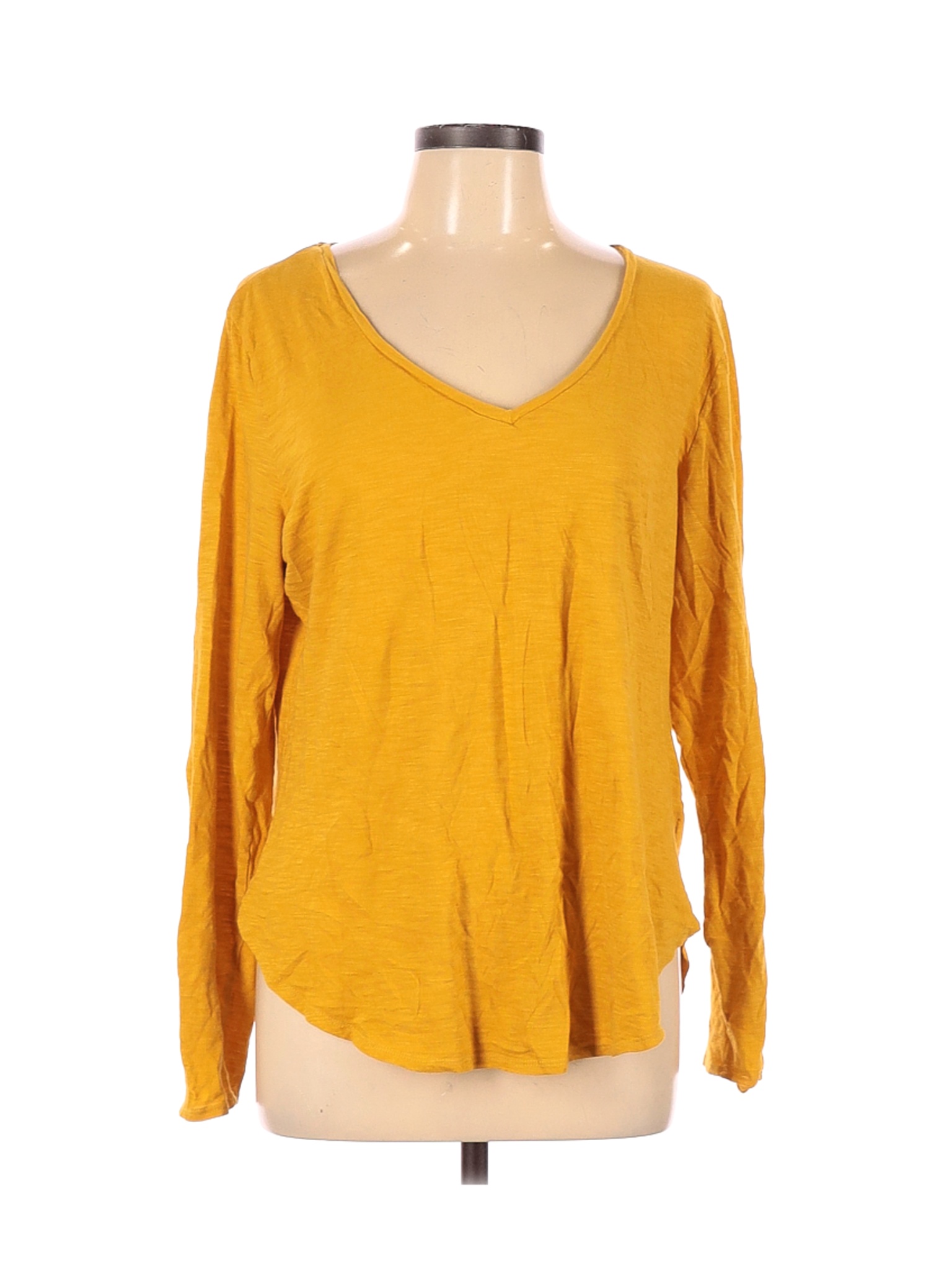 Old Navy Women Yellow Long Sleeve T-Shirt L | eBay
