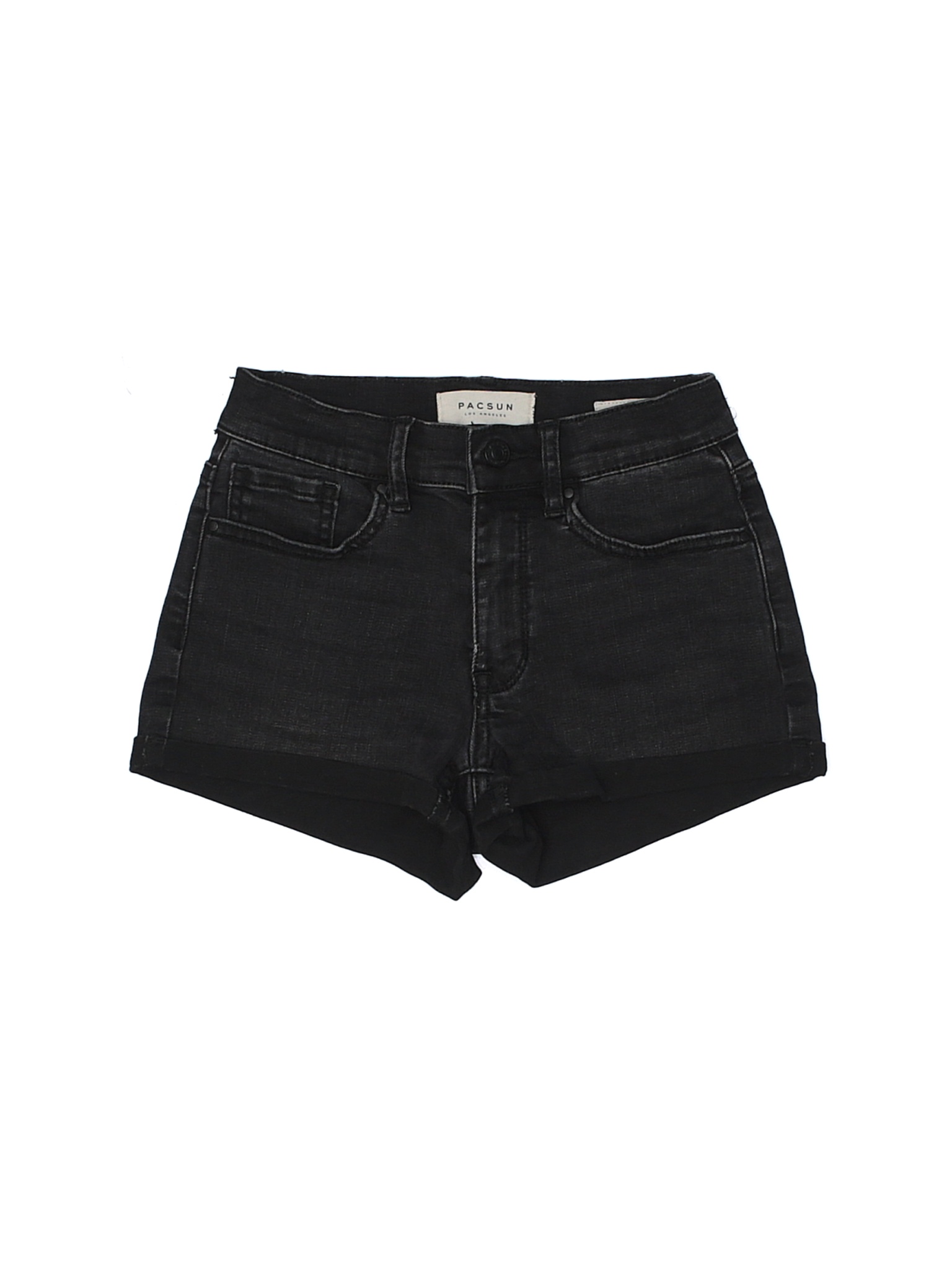 PacSun Women Black Denim Shorts 23W | eBay