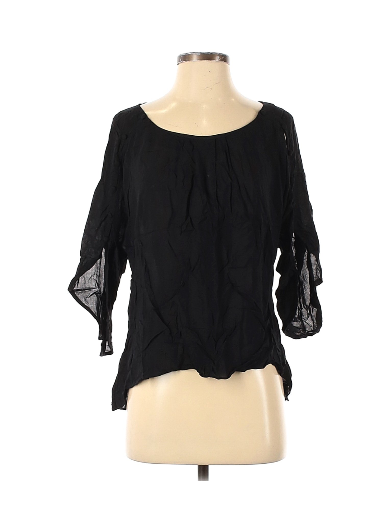Maeve Women Black 3/4 Sleeve Blouse S | eBay