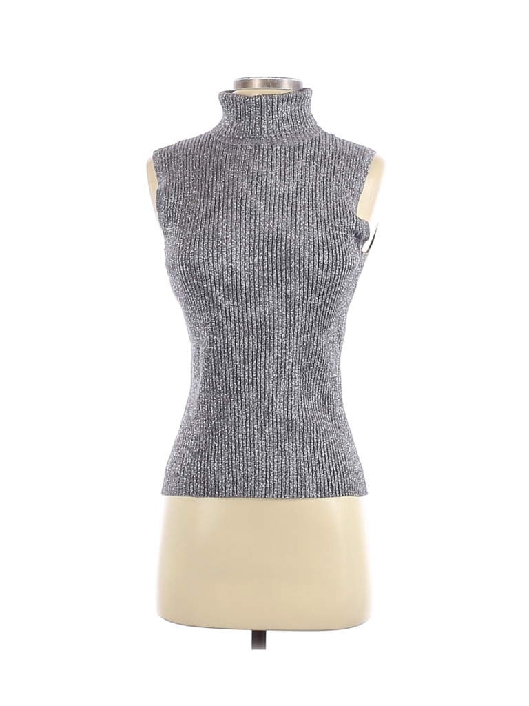 Cable & Gauge Color Block Solid Gray Turtleneck Sweater Size M 47 off thredUP