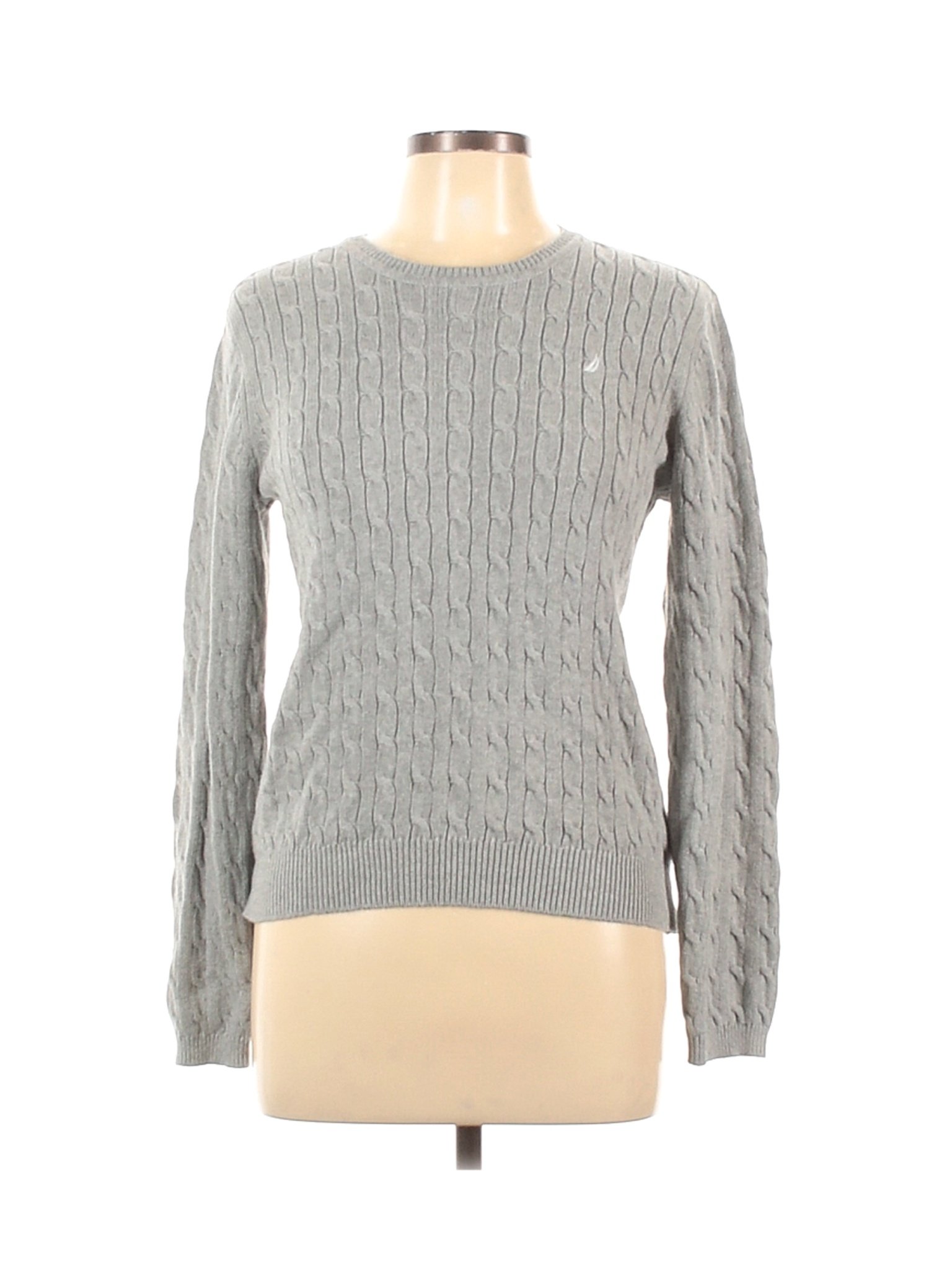 Nautica Women Gray Pullover Sweater L | eBay