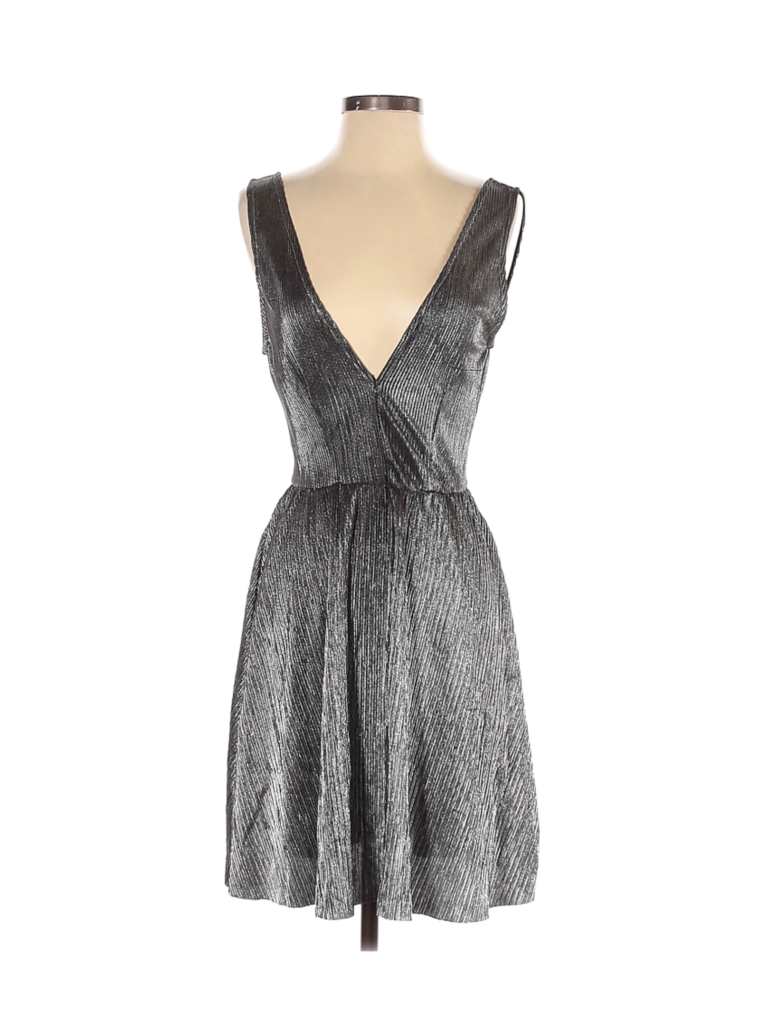 H&M Women Silver Casual Dress 8 | eBay