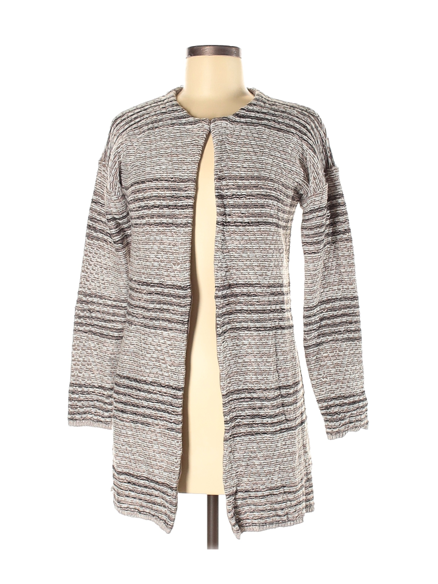 Cable & Gauge Stripes Gray Cardigan Size S 60 off thredUP