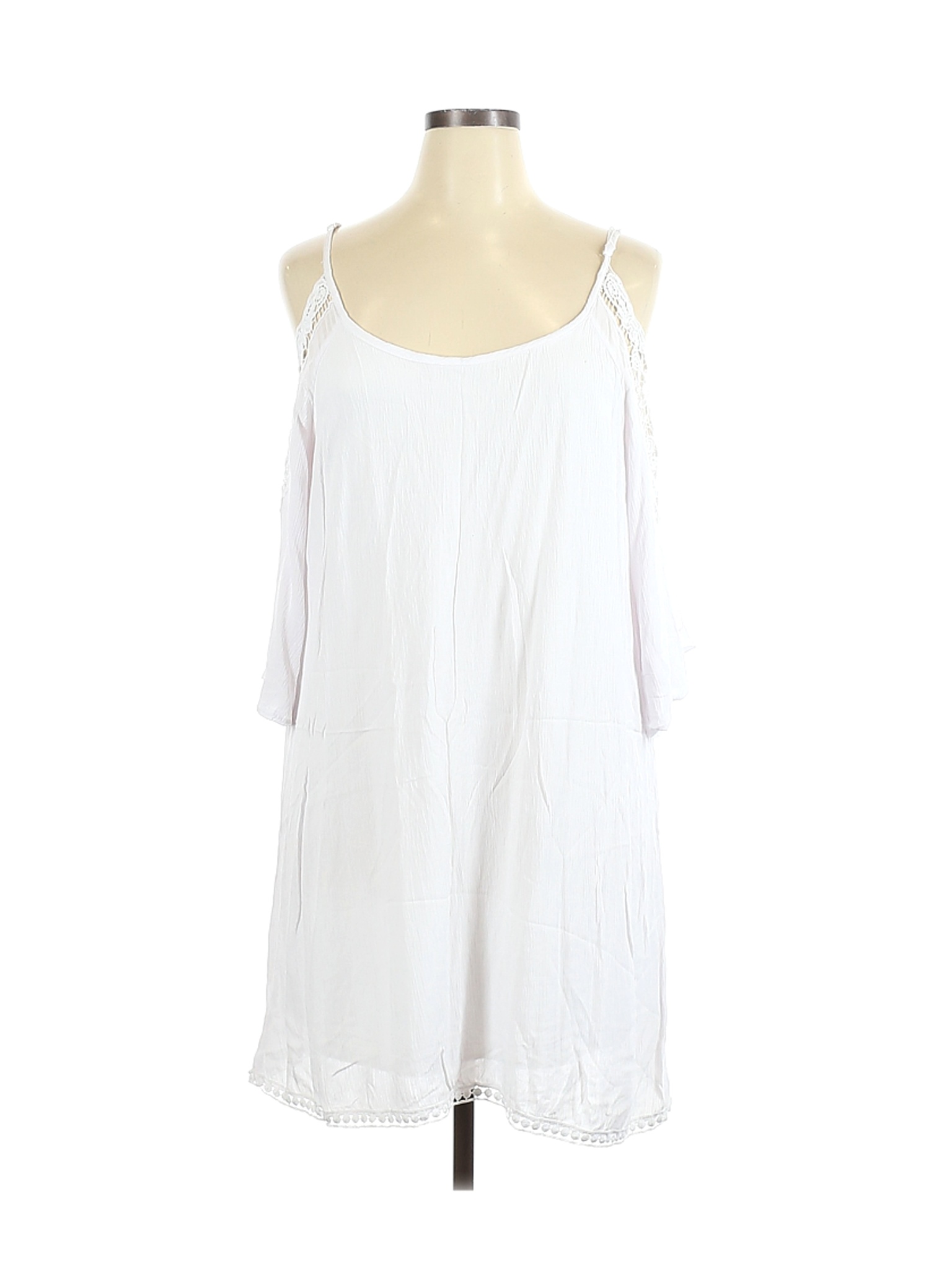 Mlle Gabrielle Women White Casual Dress XL | eBay