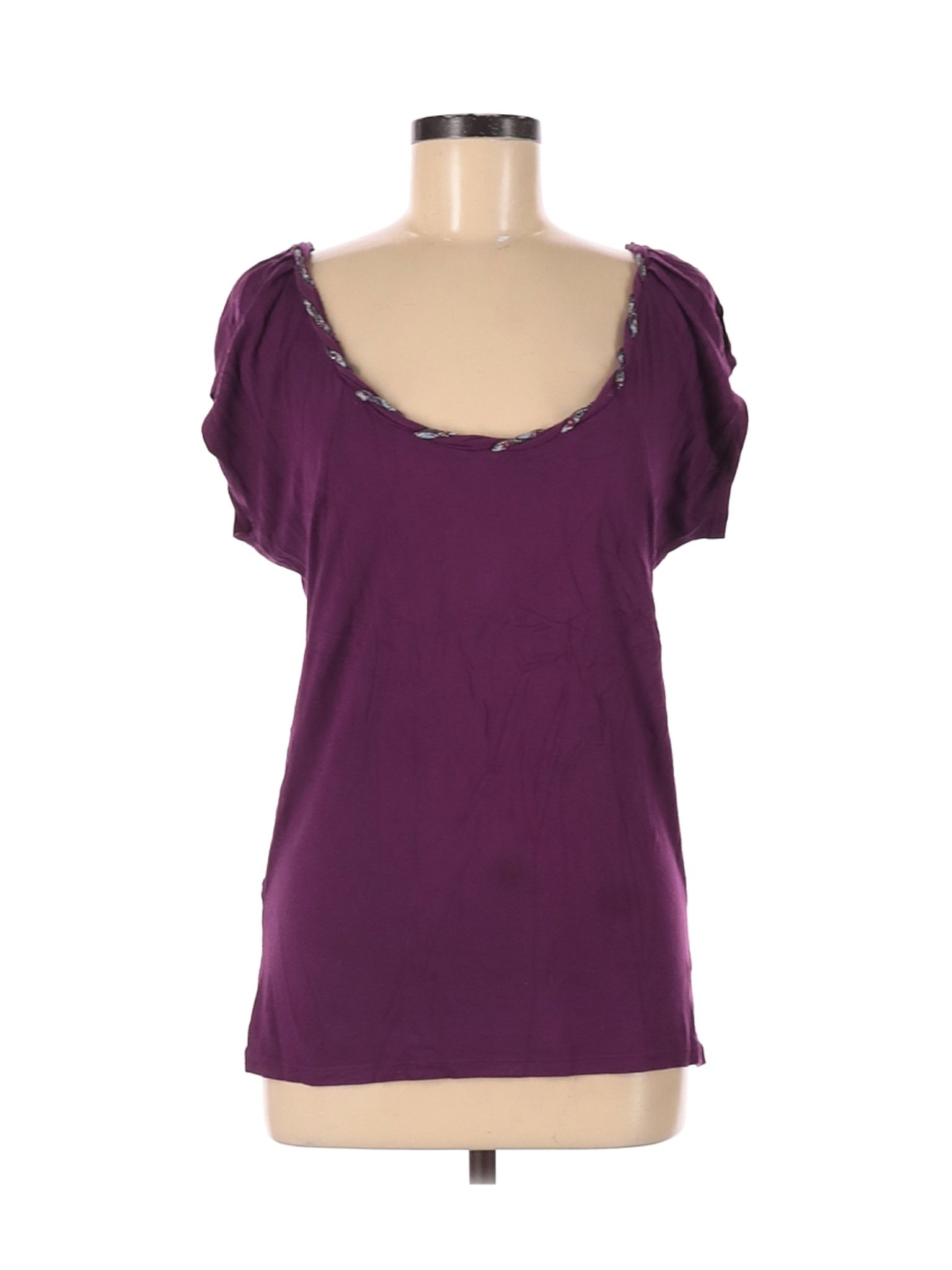 purple short sleeve shirt womens