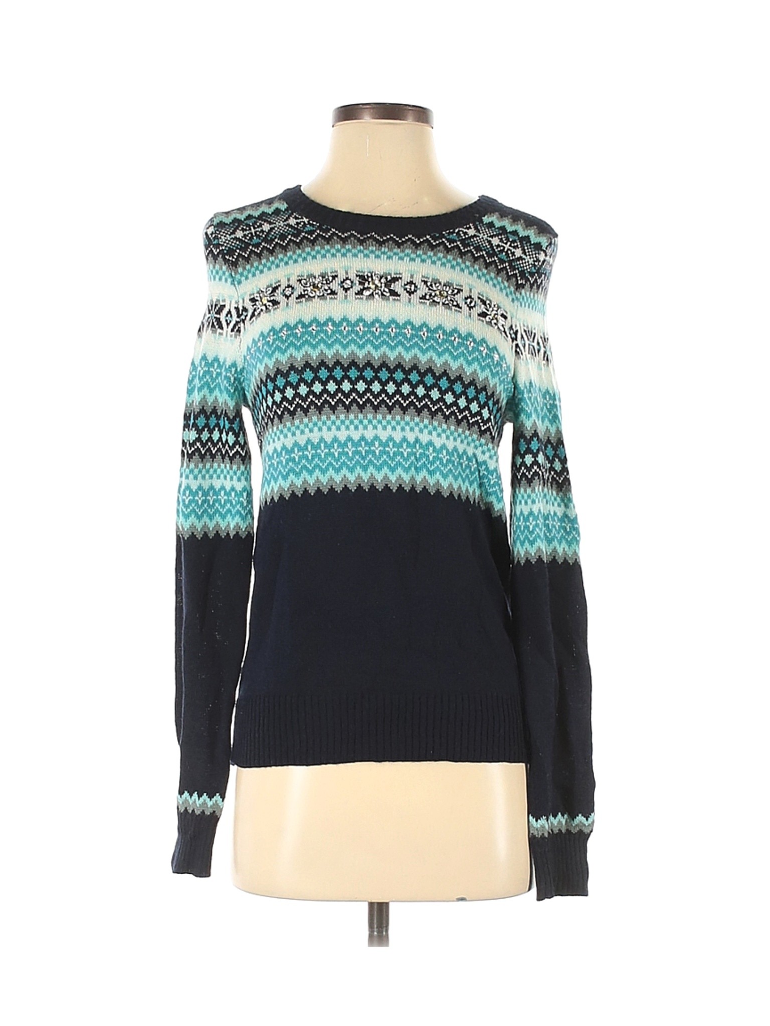 Talbots Women Blue Wool Pullover Sweater S | eBay