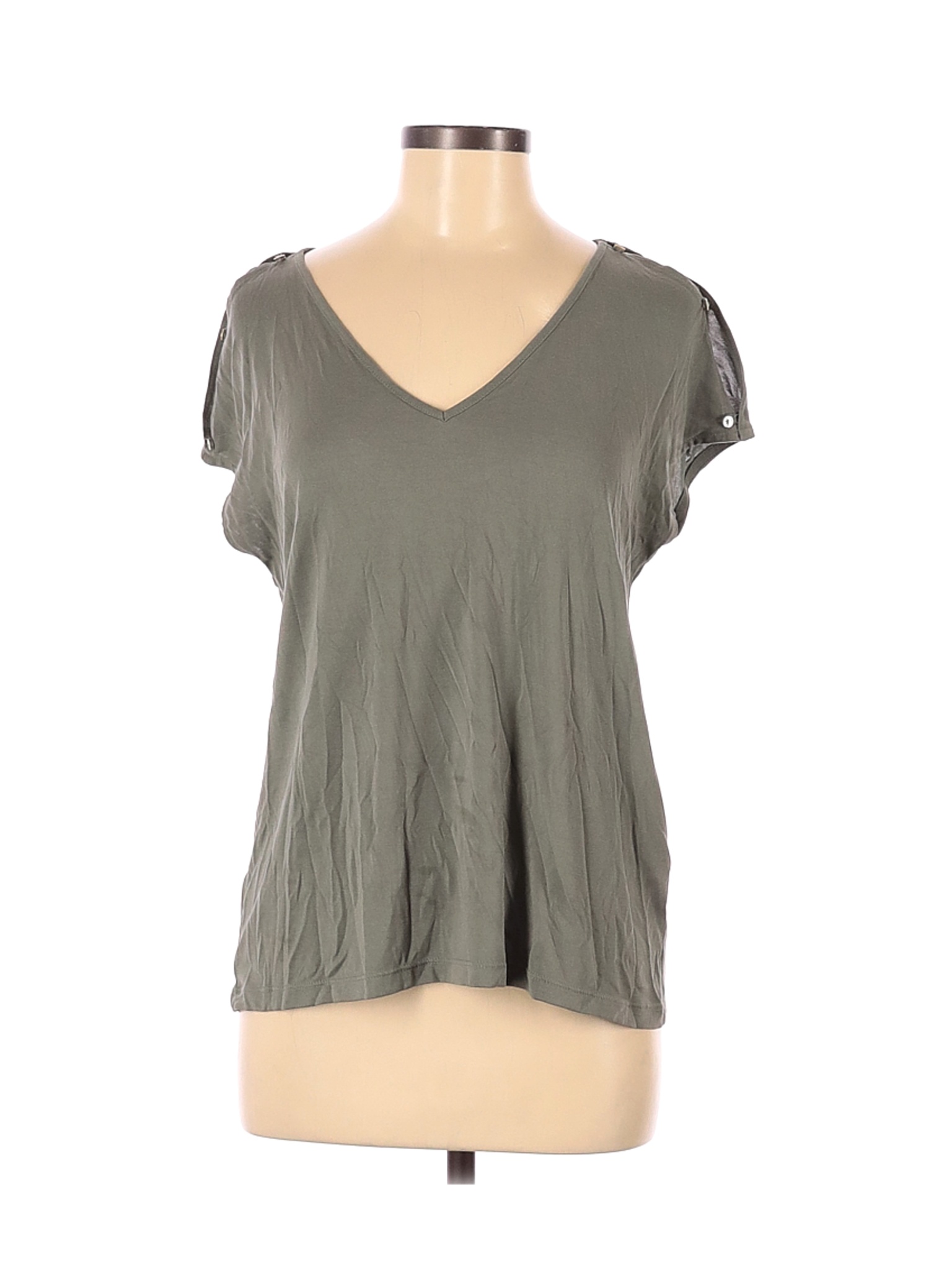 Lucky Brand Women Gray Short Sleeve Top S | eBay