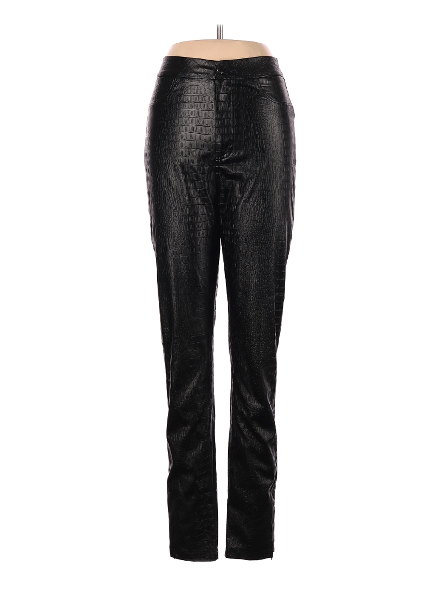 Akira Women Black Faux Leather Pants 7 | eBay