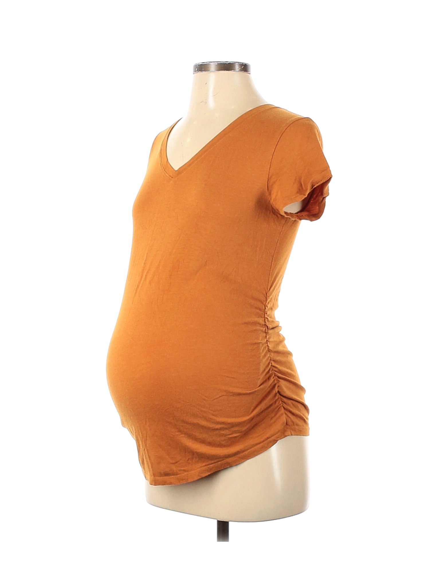 orange maternity shirt