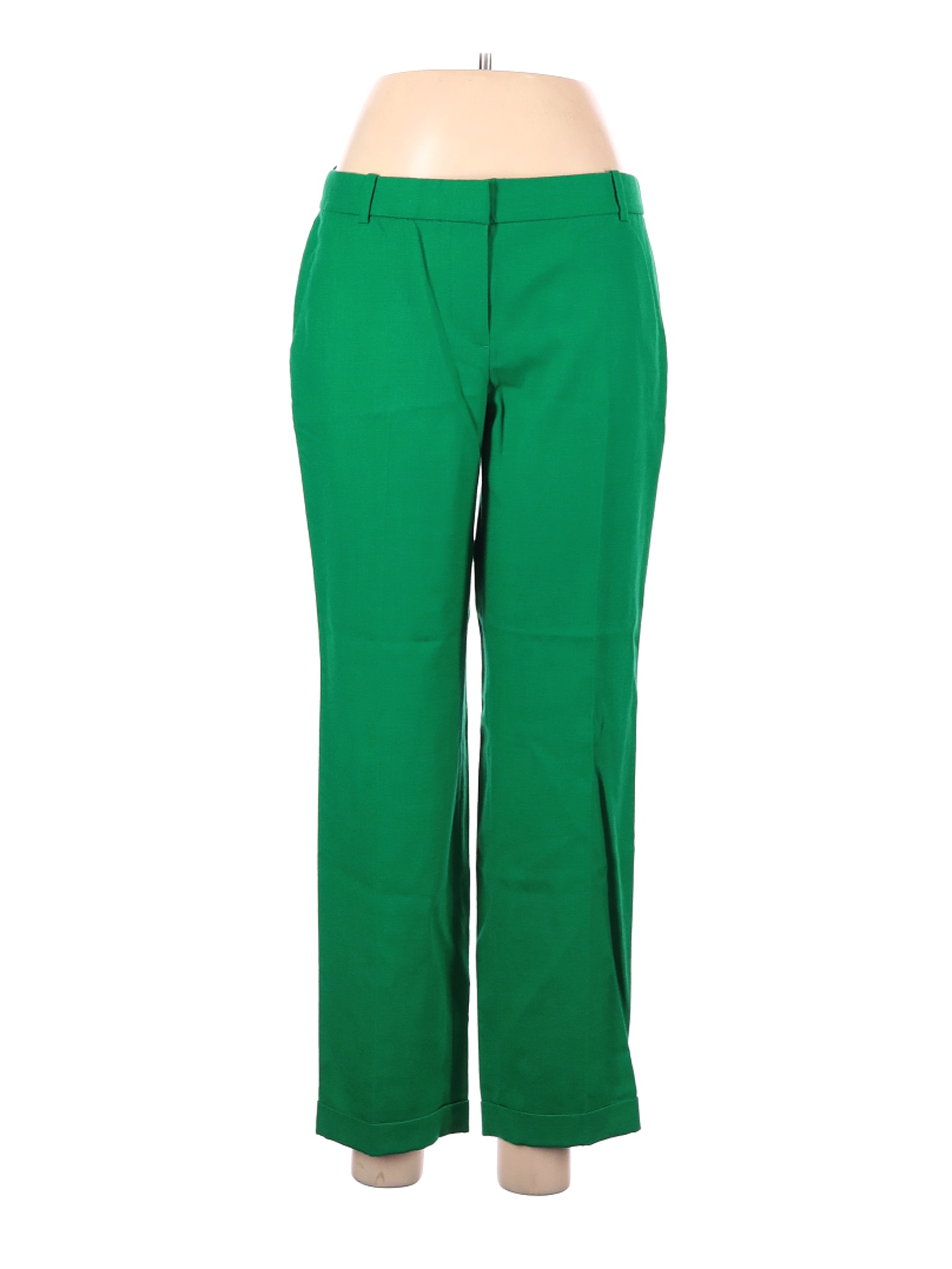 J.Crew Women Green Wool Pants 6 | eBay