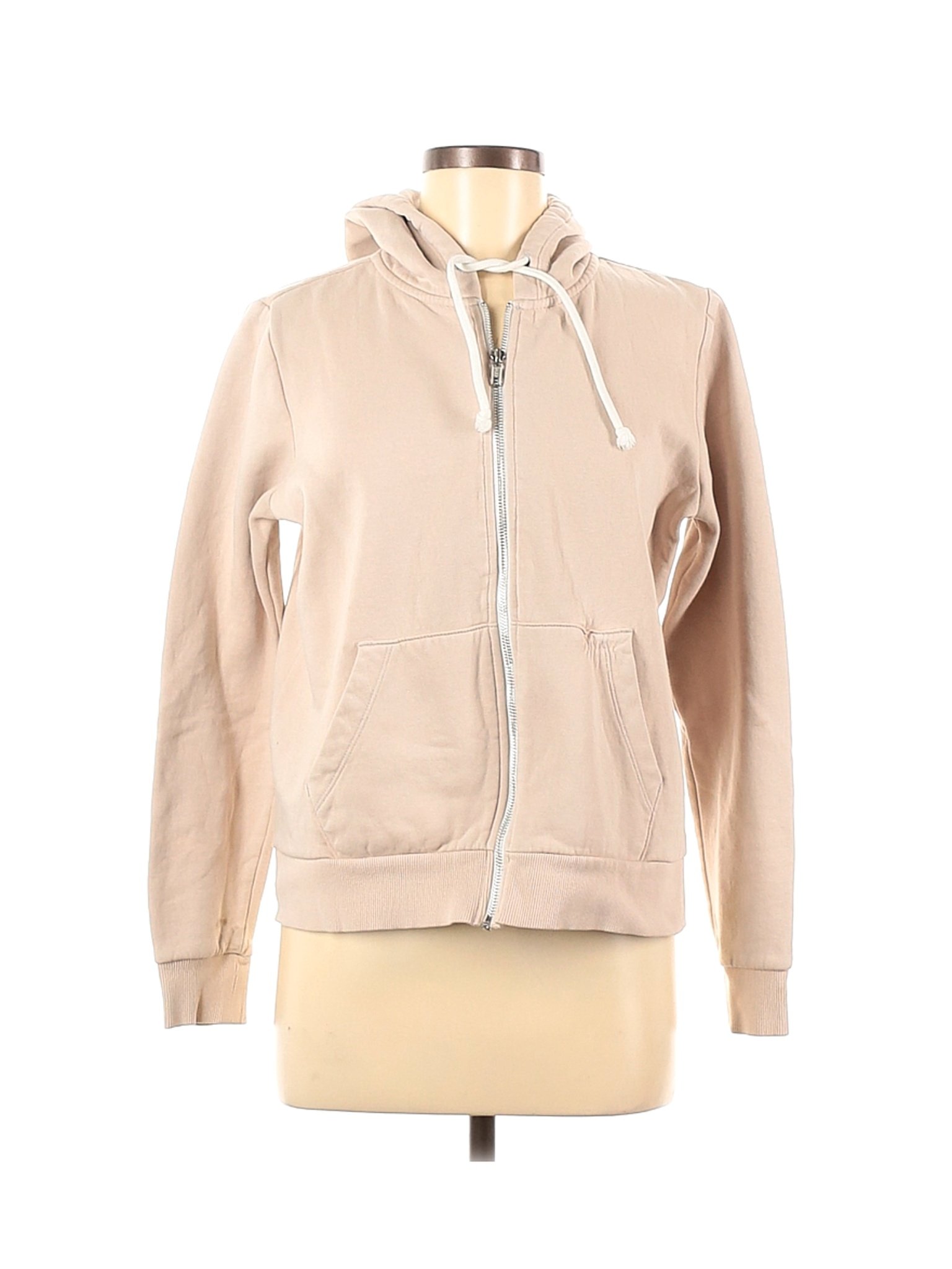 brown zip up hoodie h&m