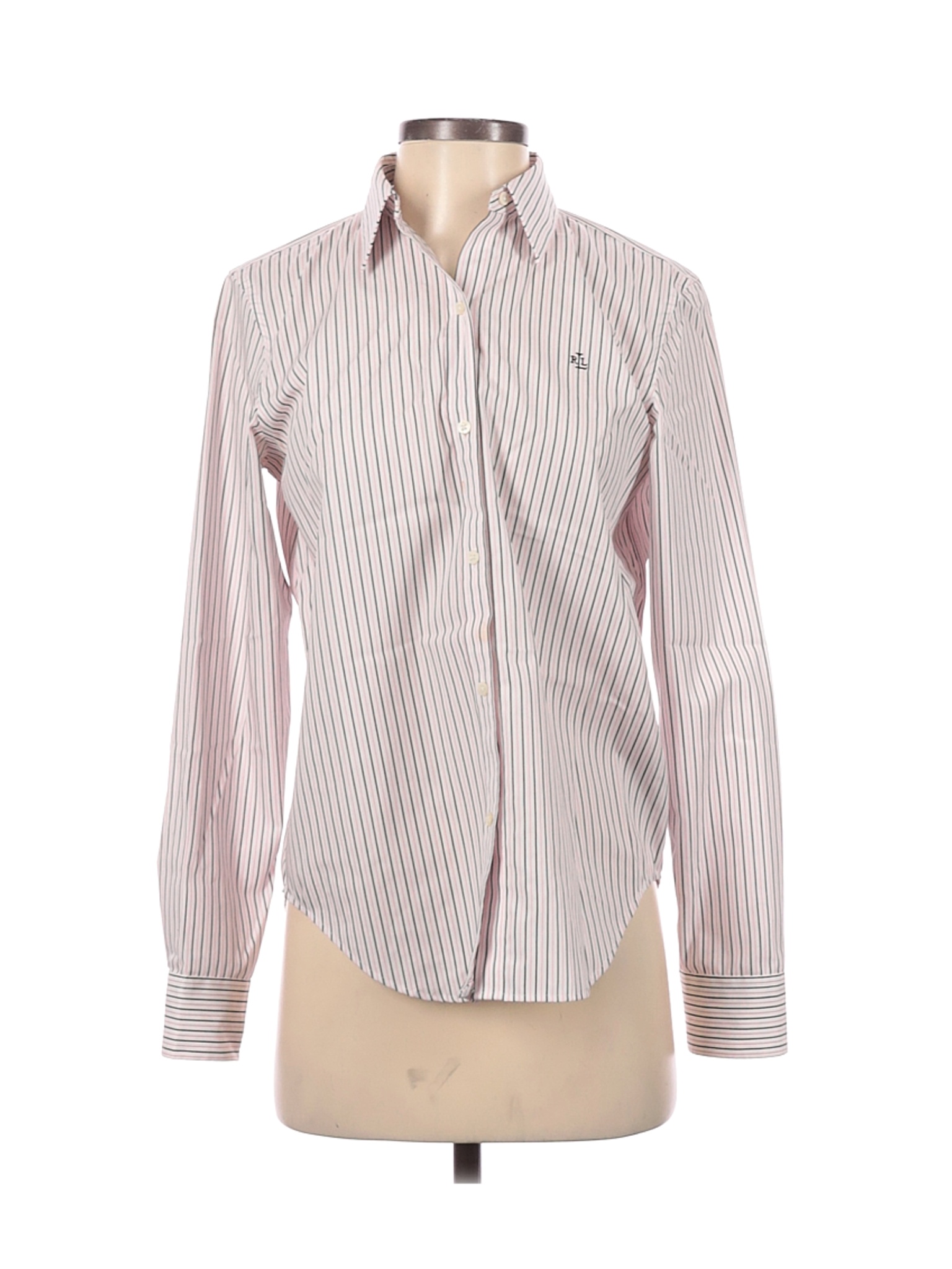 Lauren by Ralph Lauren Women White Long Sleeve Button-Down Shirt XS | eBay