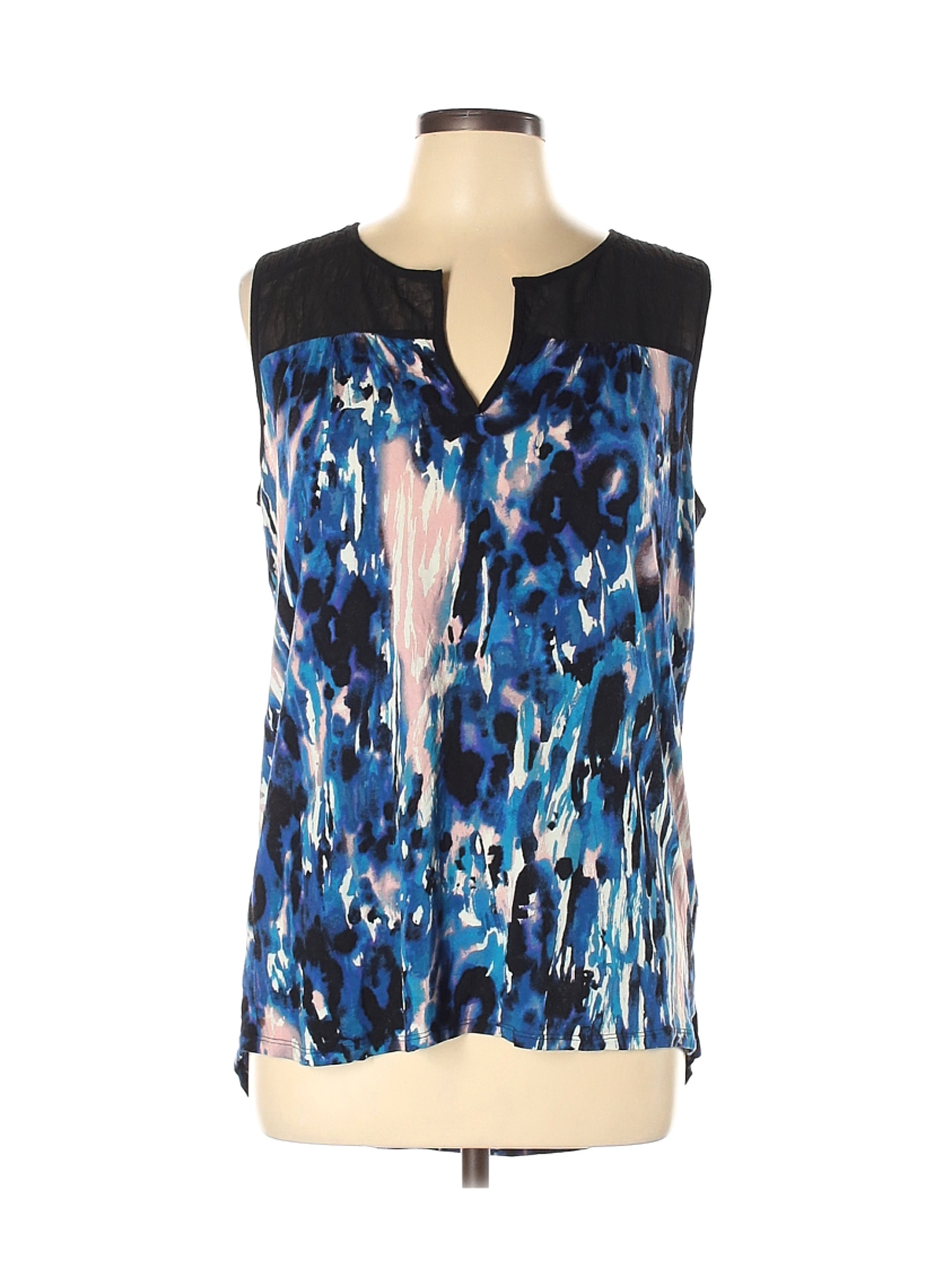 Simply Vera Vera Wang Women Blue Sleeveless Top L | eBay