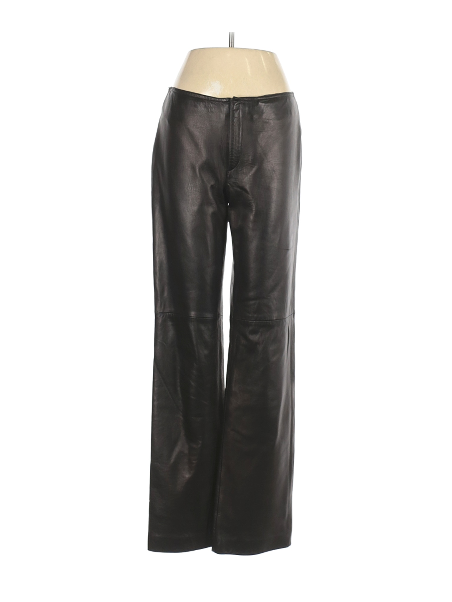 Banana Republic Women Black Leather Pants 6 | eBay