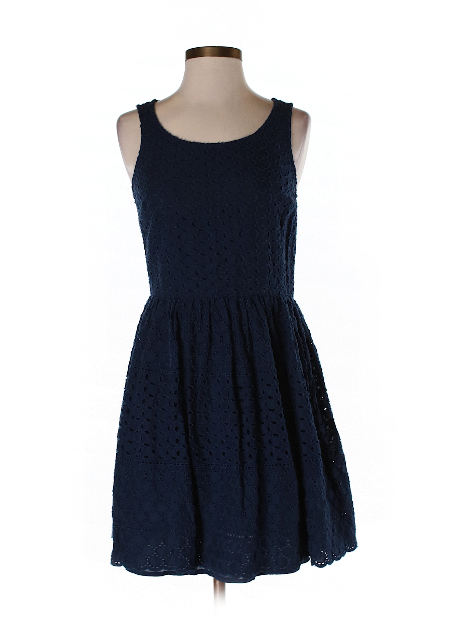 Old Navy 100% Cotton Crochet Navy Blue Casual Dress Size 2 - 70% off ...
