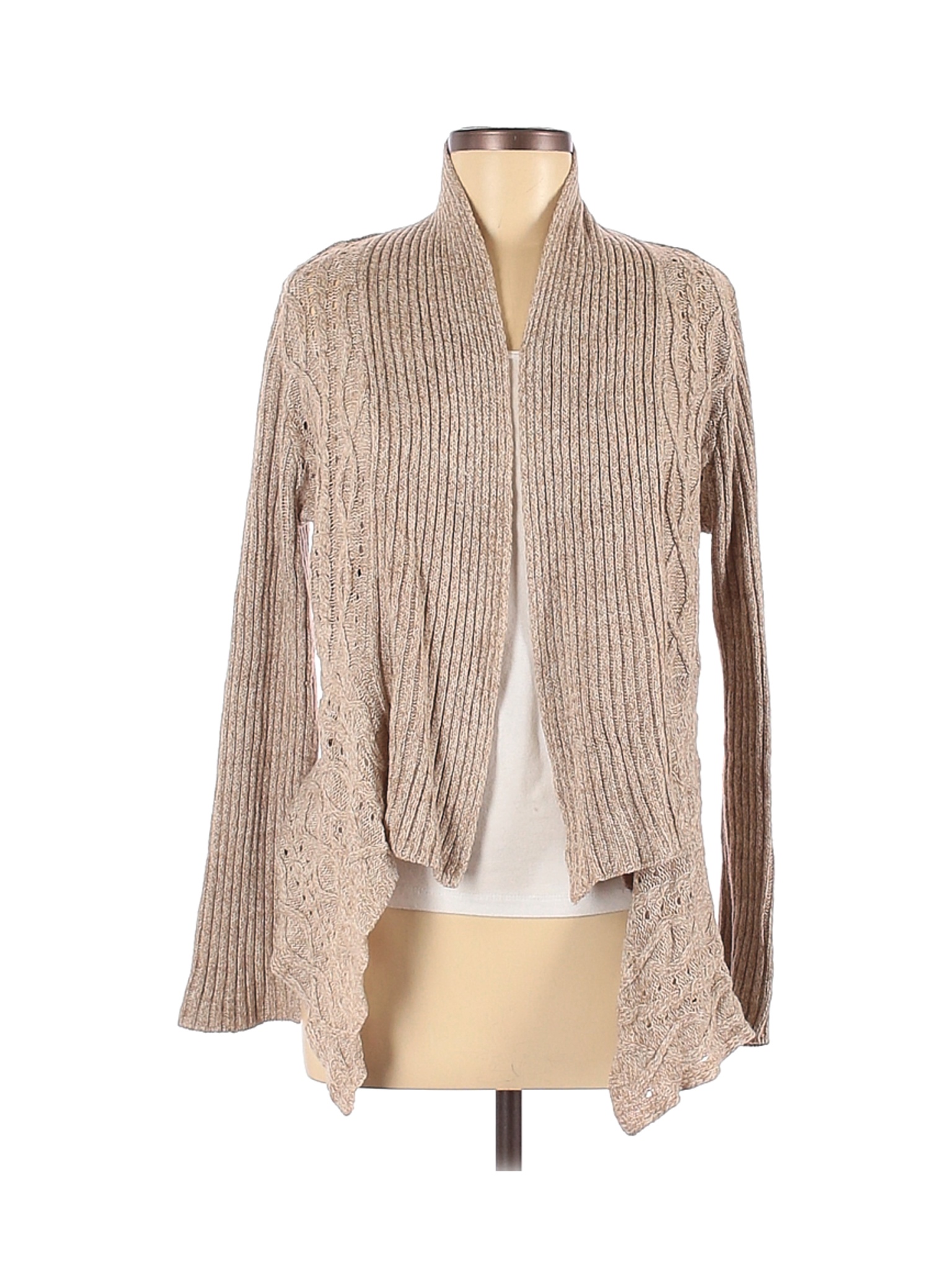 89th & Madison 100% Acrylic Solid Tan Cardigan Size M - 60% off | thredUP