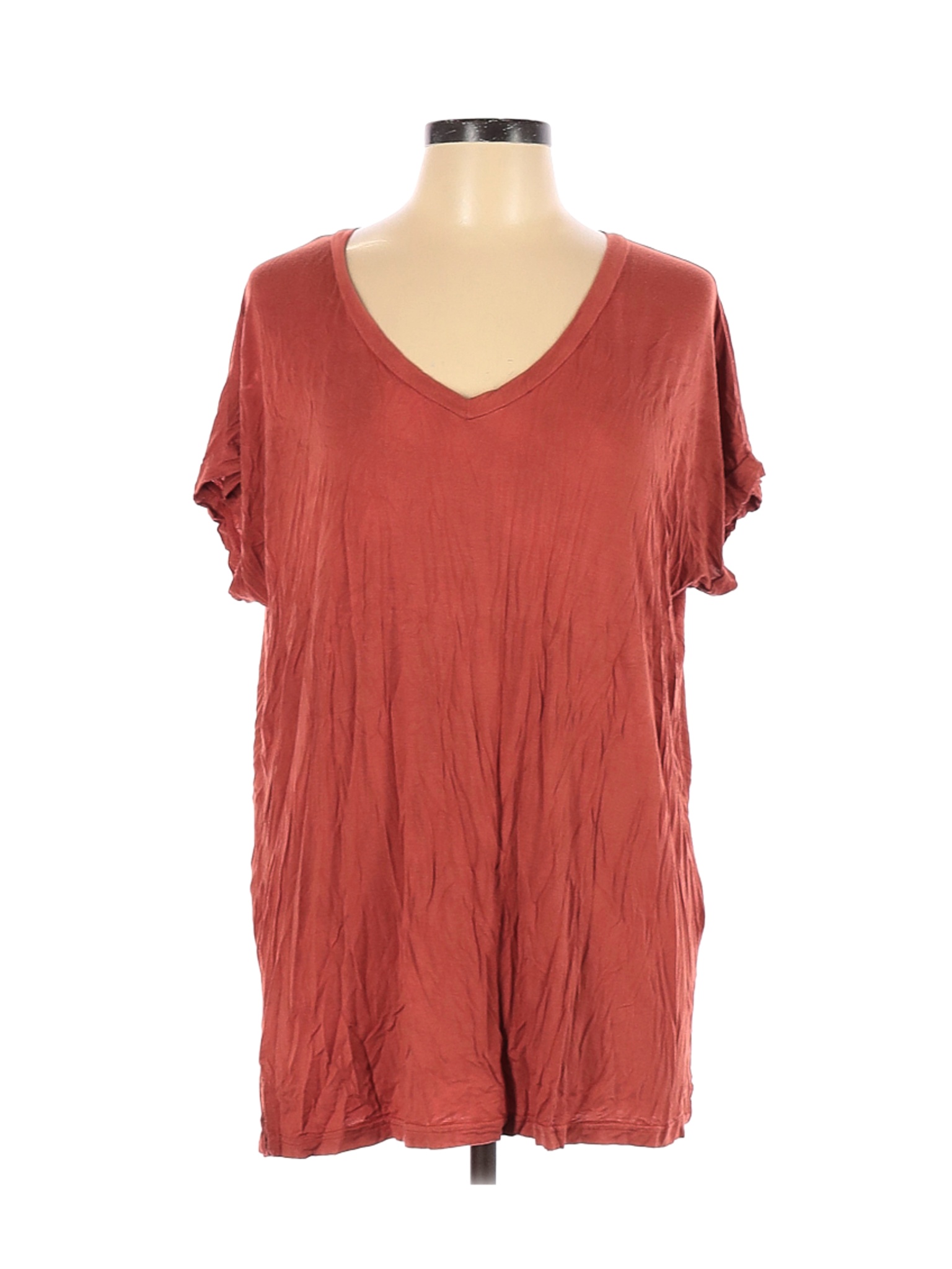 Simple Women Brown Short Sleeve T-Shirt L | eBay