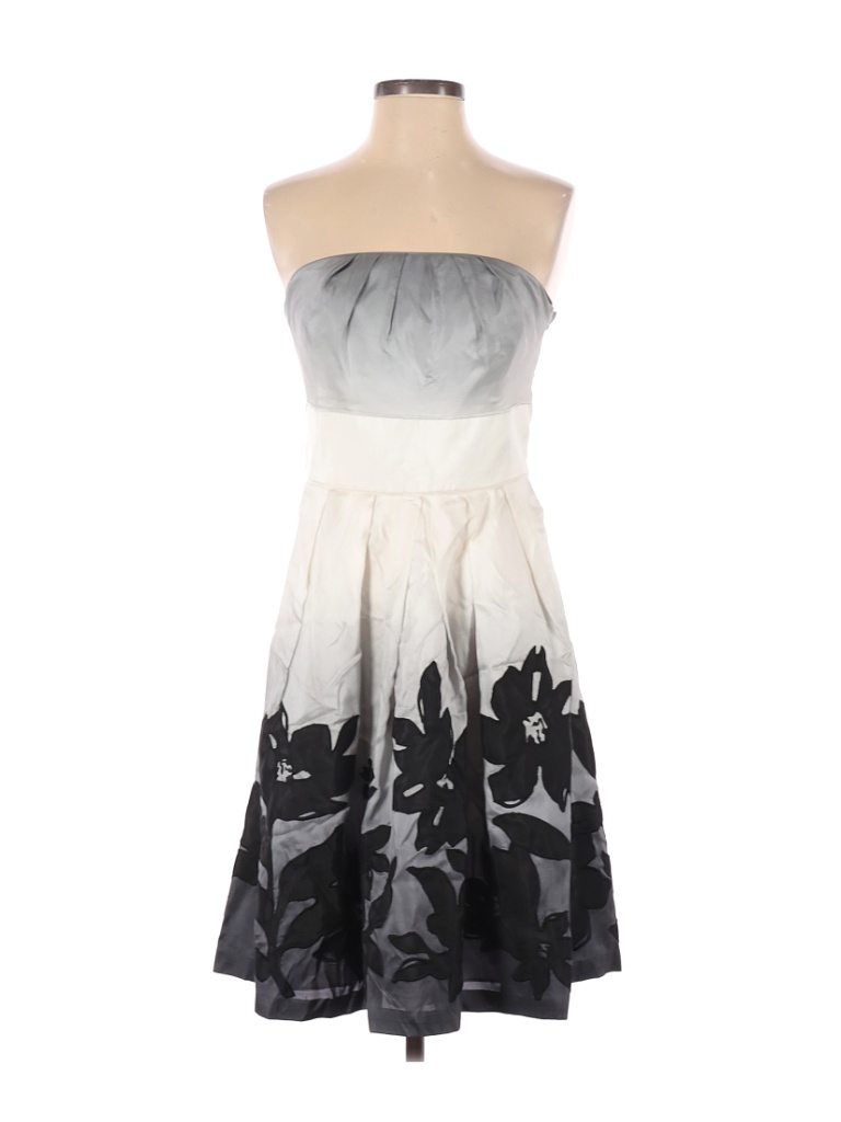 White House Black Market 100 Silk Gray Cocktail Dress Size 0 91 off
