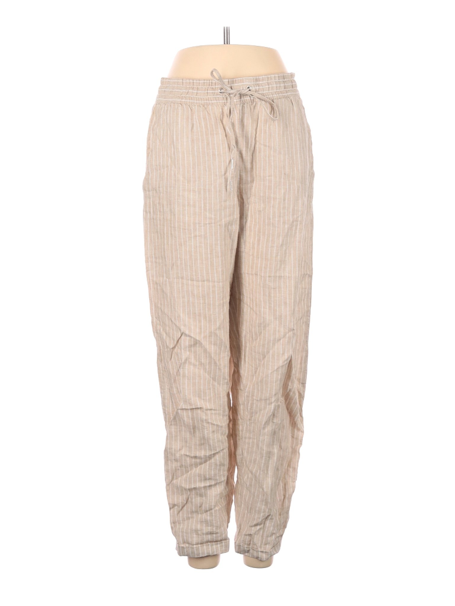 H&M L.O.G.G. Women Brown Linen Pants 4 | eBay