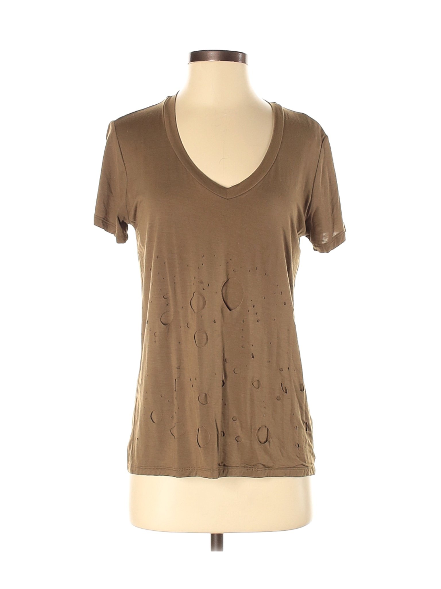 LUXE Women Brown Short Sleeve T-Shirt S | eBay